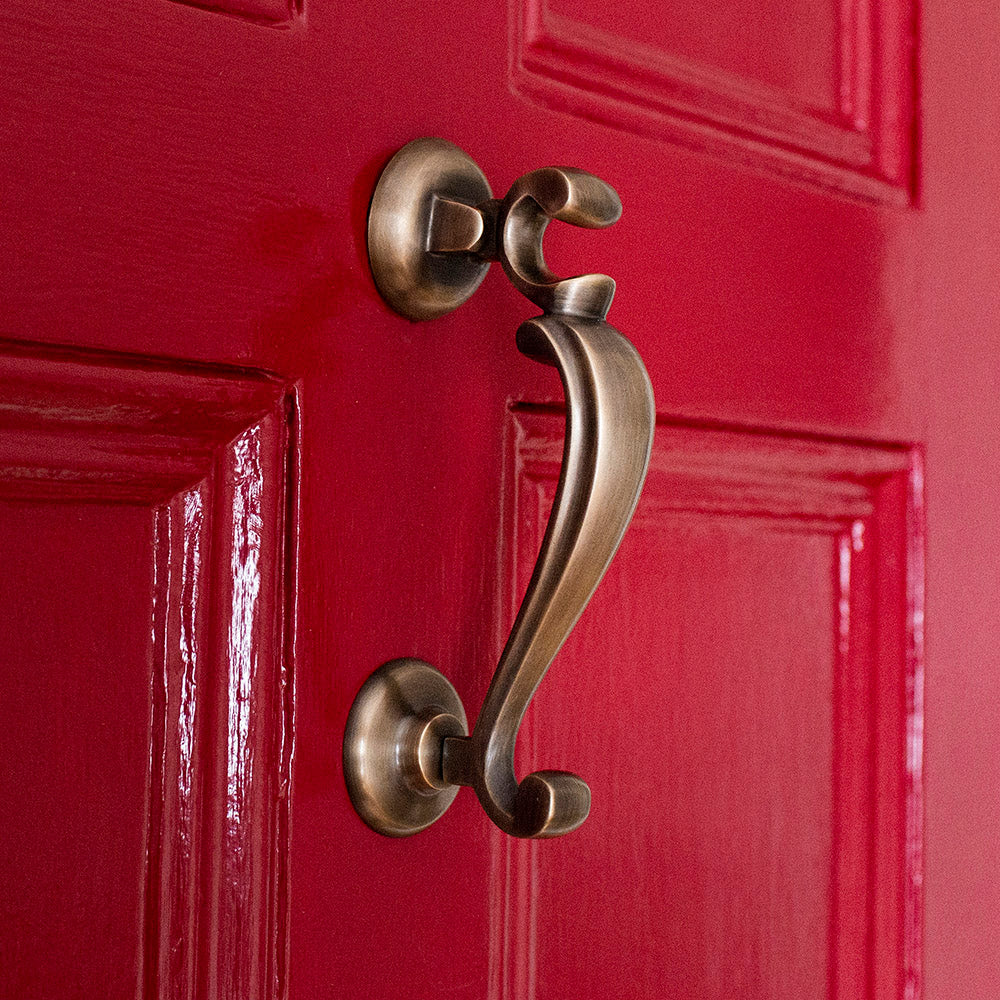 Vintage Antique Brass Doctor's Door Knocker - Classic & Elegant Entryway Decor for Home, Office, or Clinic - Perfect for Traditional & Victorian Style Houses