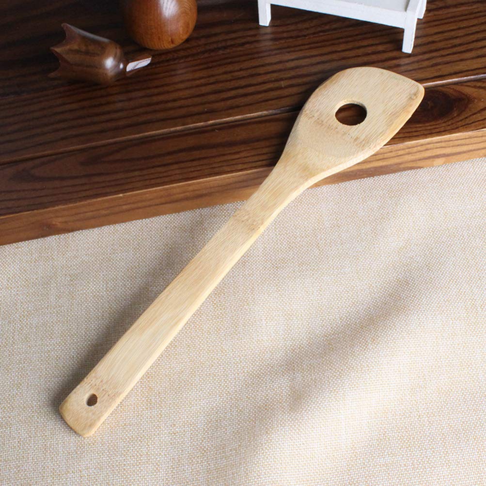 6-Piece Bamboo Kitchen Utensil Set - Wooden Spoons & Slice Tools for Cooking, Baking & Serving - Eco-Friendly Cutlery for Home Chefs & Professional Kitchens