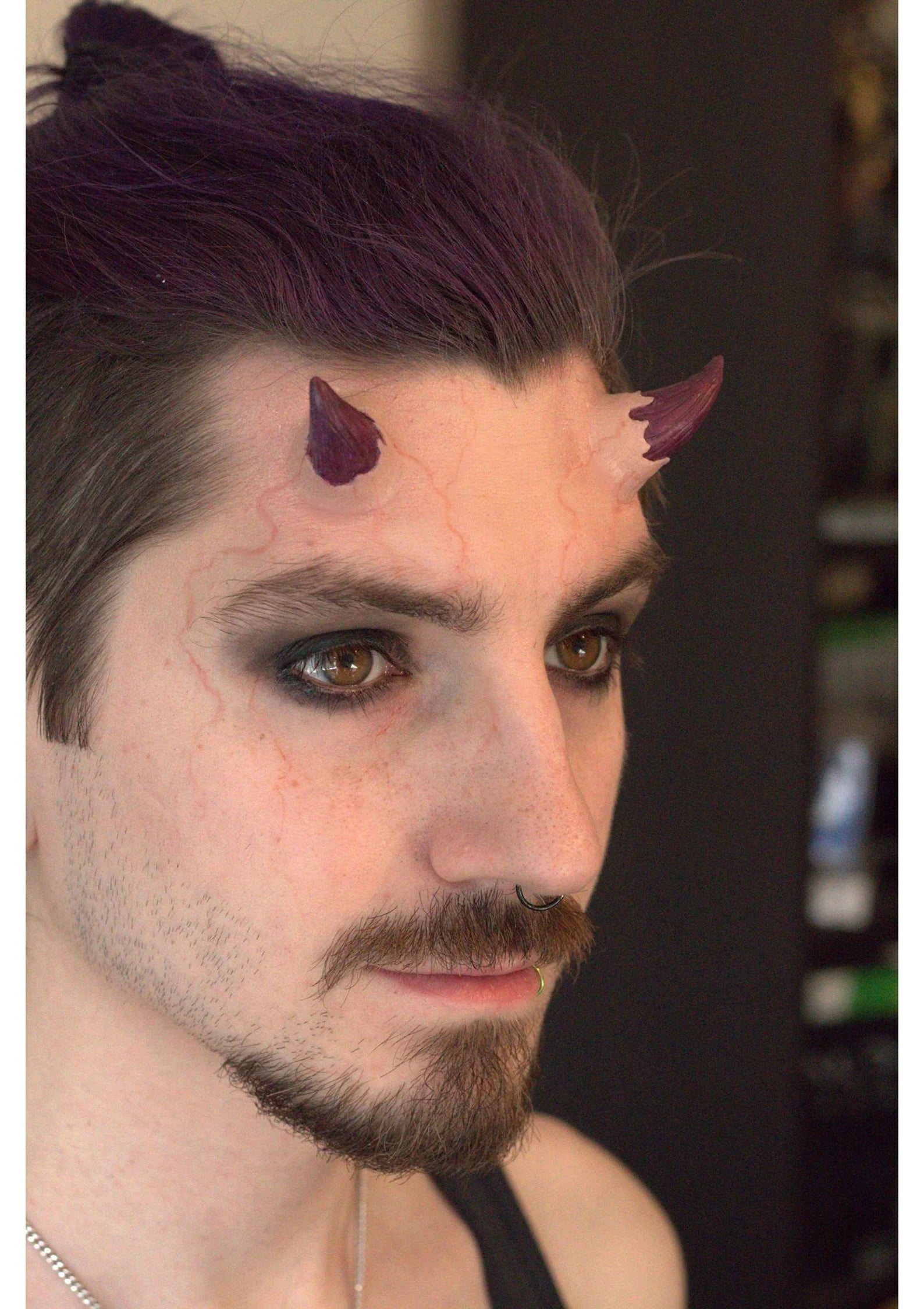 Obsidian FX Devil Horns Demon Silicone Prosthetics - Realistic Costume Accessories for Halloween, Cosplay & Horror Events