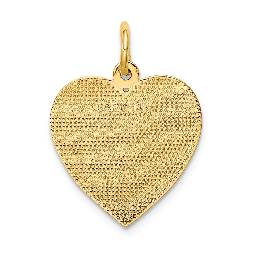 14K Yellow Gold Grandma Heart Charm - FJC Finejewelers | Elegant Memorial Jewelry for Grandmothers, Perfect for Gifts & Keepsakes