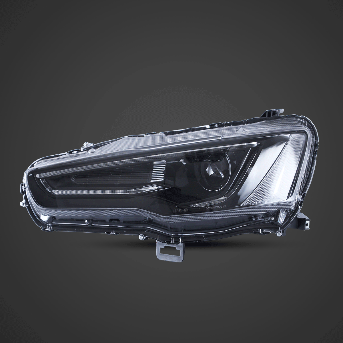 High-Performance LED Headlight Assembly with Dual Beam Projector & Demon Eyes for 2008-2017 Mitsubishi Lancer 9th Gen Evo X GSR 10th Gen (CZ4A) - Upgrade Your Night Driving & Custom Style
