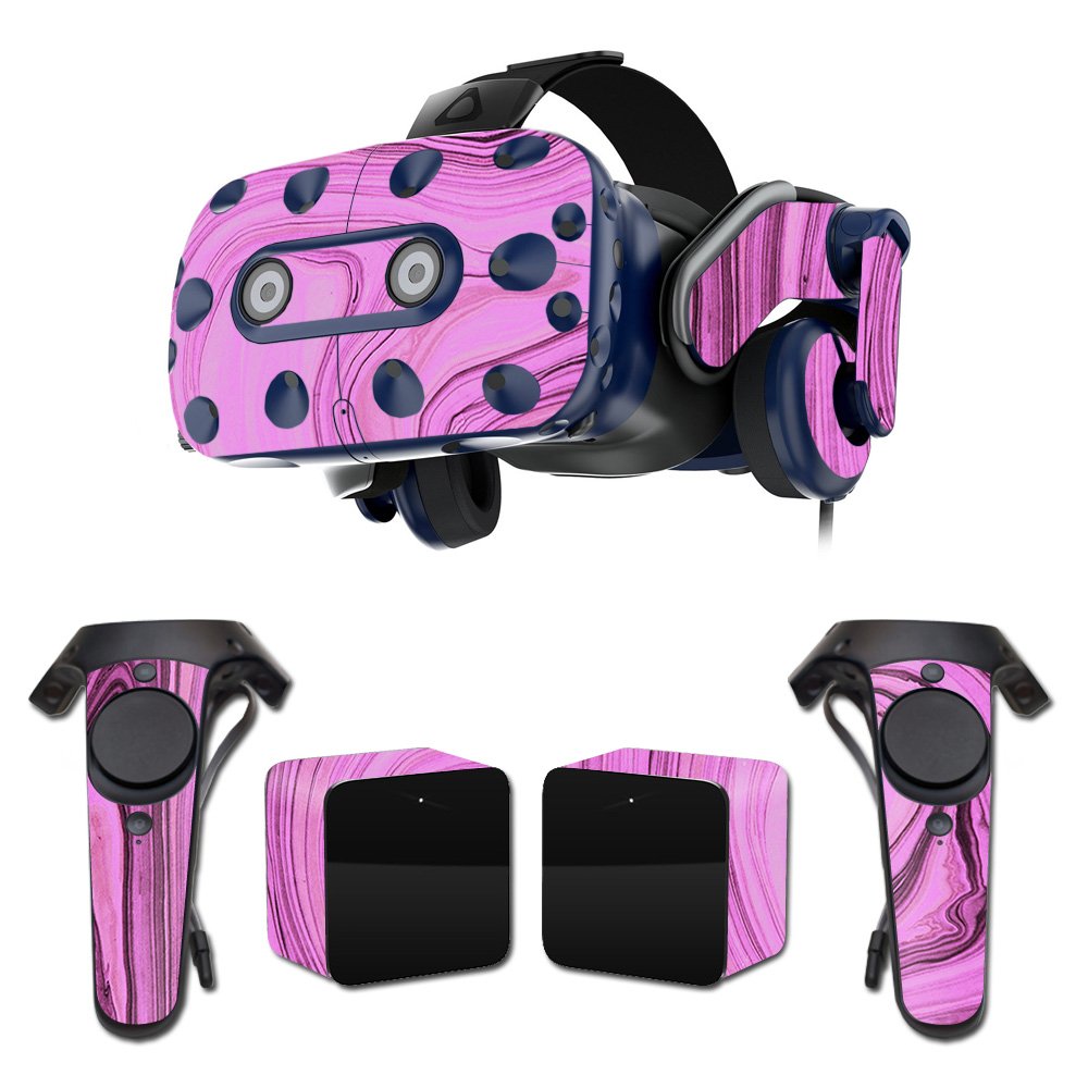 MightySkins Vinyl Decal Wrap Cover for HTC Vive Pro VR Headset - Pink Thai Marble Design | Protective & Durable Skin | Easy to Apply & Remove | Made in USA | Perfect for Gaming, VR Enthusiasts & Customization Lovers