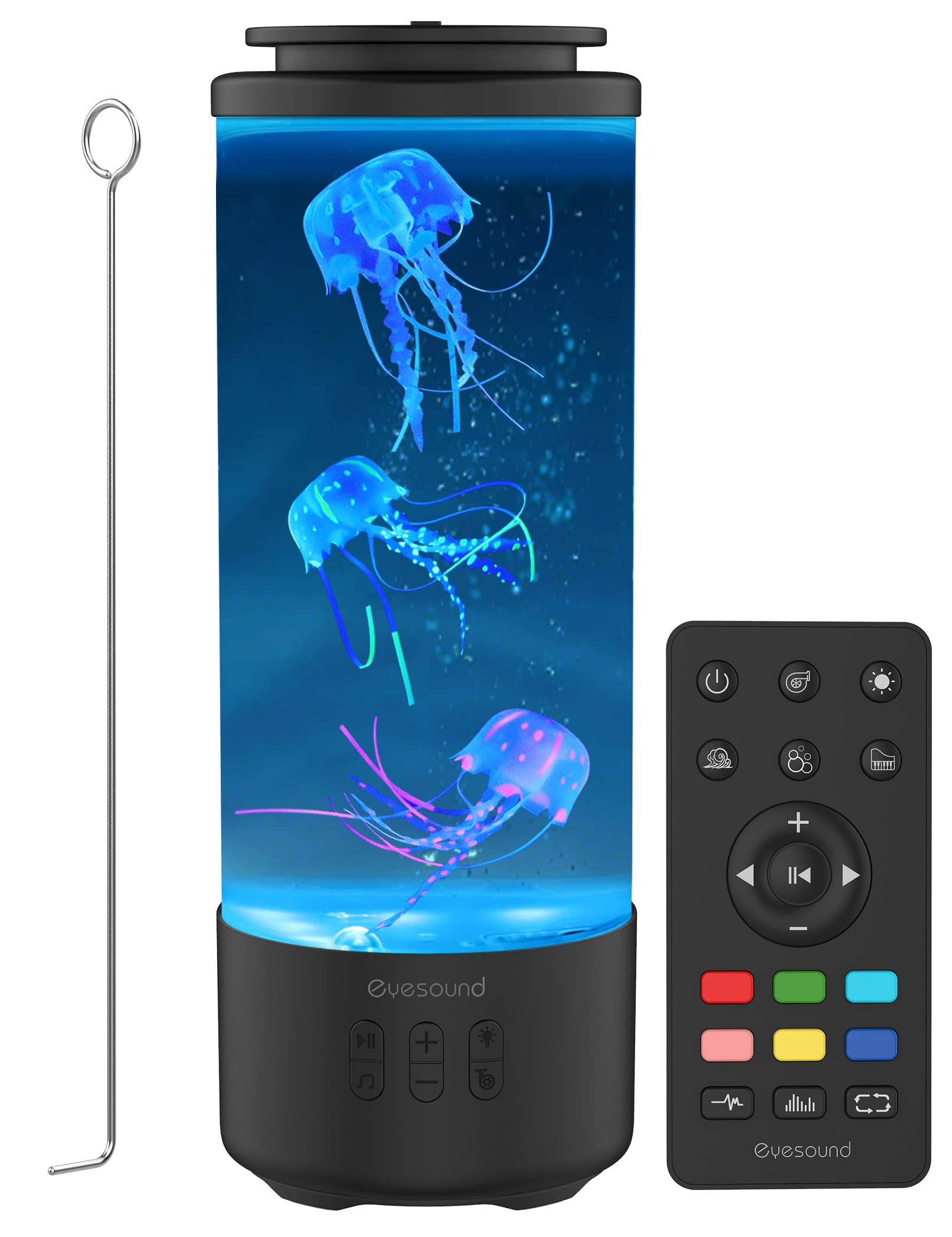 Jellyfish Lava Lamp Bluetooth Speaker with White Noise & LED Aquarium Night Light - 7 Color Changing Mood Lamp, 4 Light Modes for Home, Office, Sleep & Relaxation - Perfect Gift for Kids, Teens & Adults - Ideal for Bedroom Decor, Stress Relief & Meditation