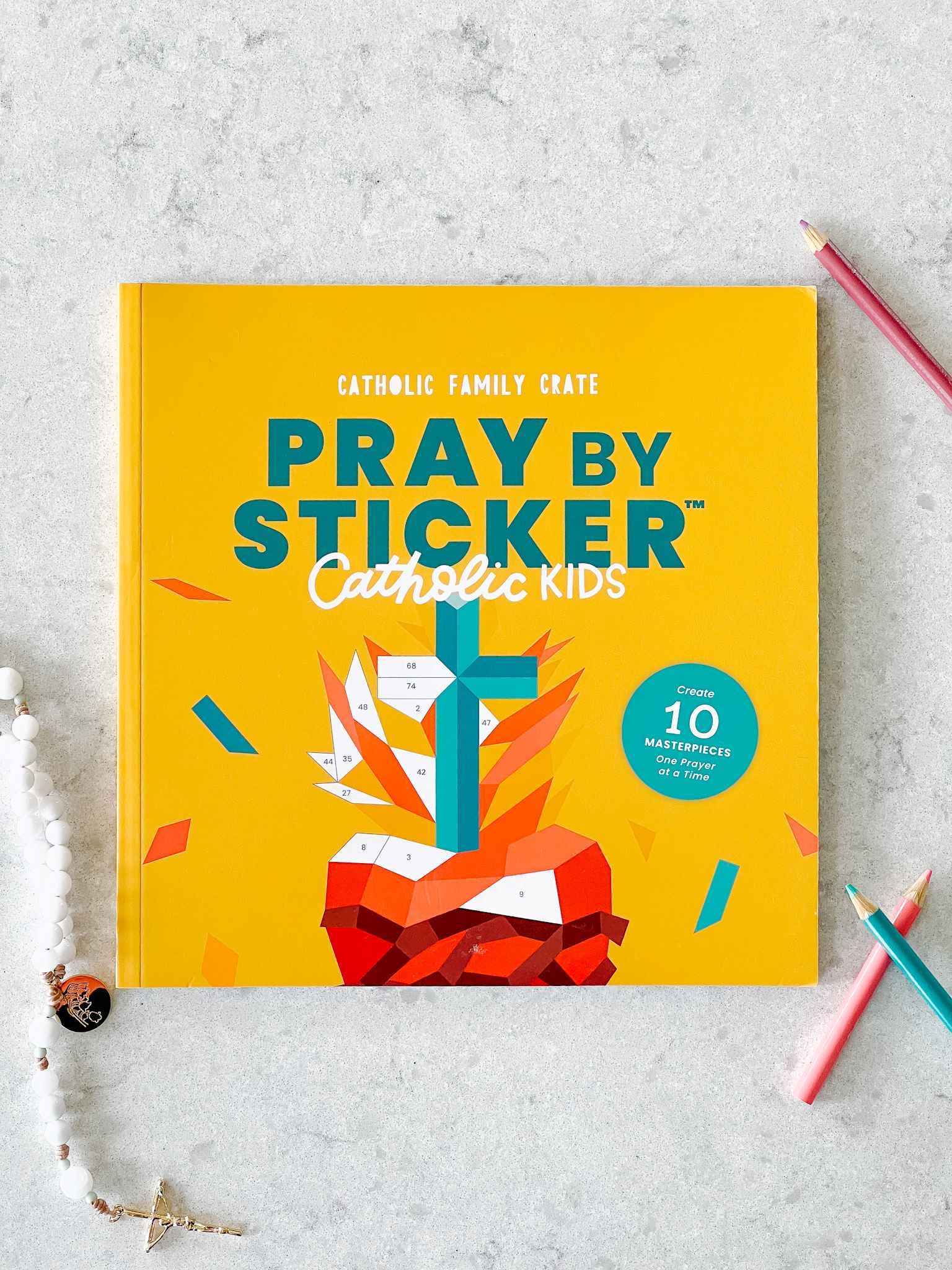 Pray By Sticker Activity Book for Kids - Bible Story Stickers & Coloring Pages - Perfect for Sunday School, Homeschooling & Christian Family Activities