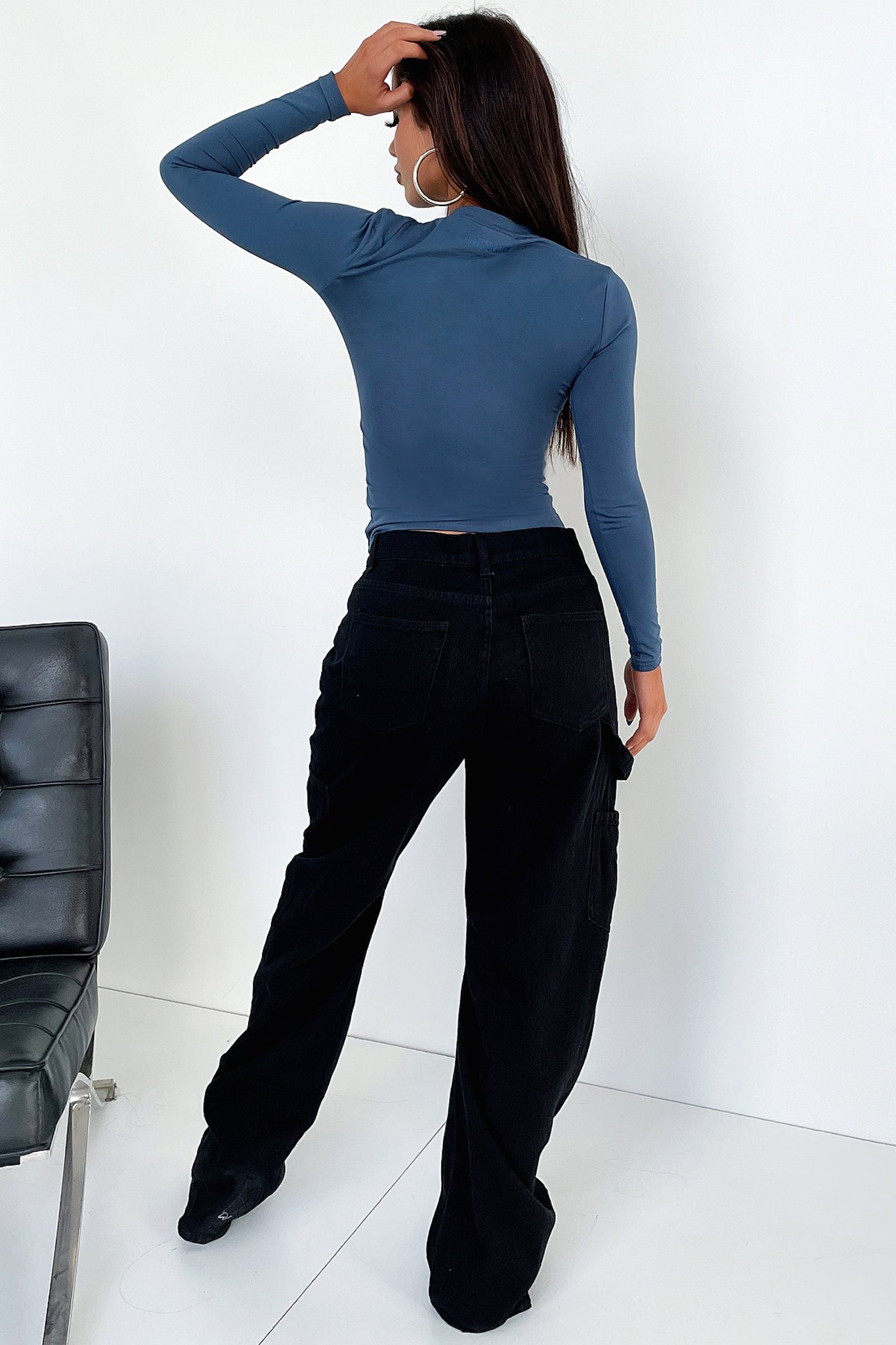 Premium Lemar Long Sleeve T-Shirt for Men - Soft Cotton Crew Neck Casual Shirt in Navy Blue - Perfect for Work, Travel & Everyday Wear