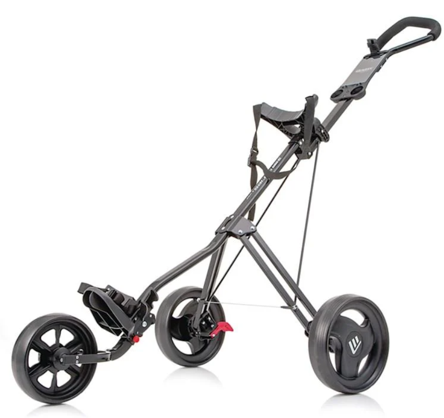 Masters Series Three Trundler - Premium Golf Push Cart for Smooth Course Performance | Ideal for Golfers Seeking Convenience & Comfort on the Green