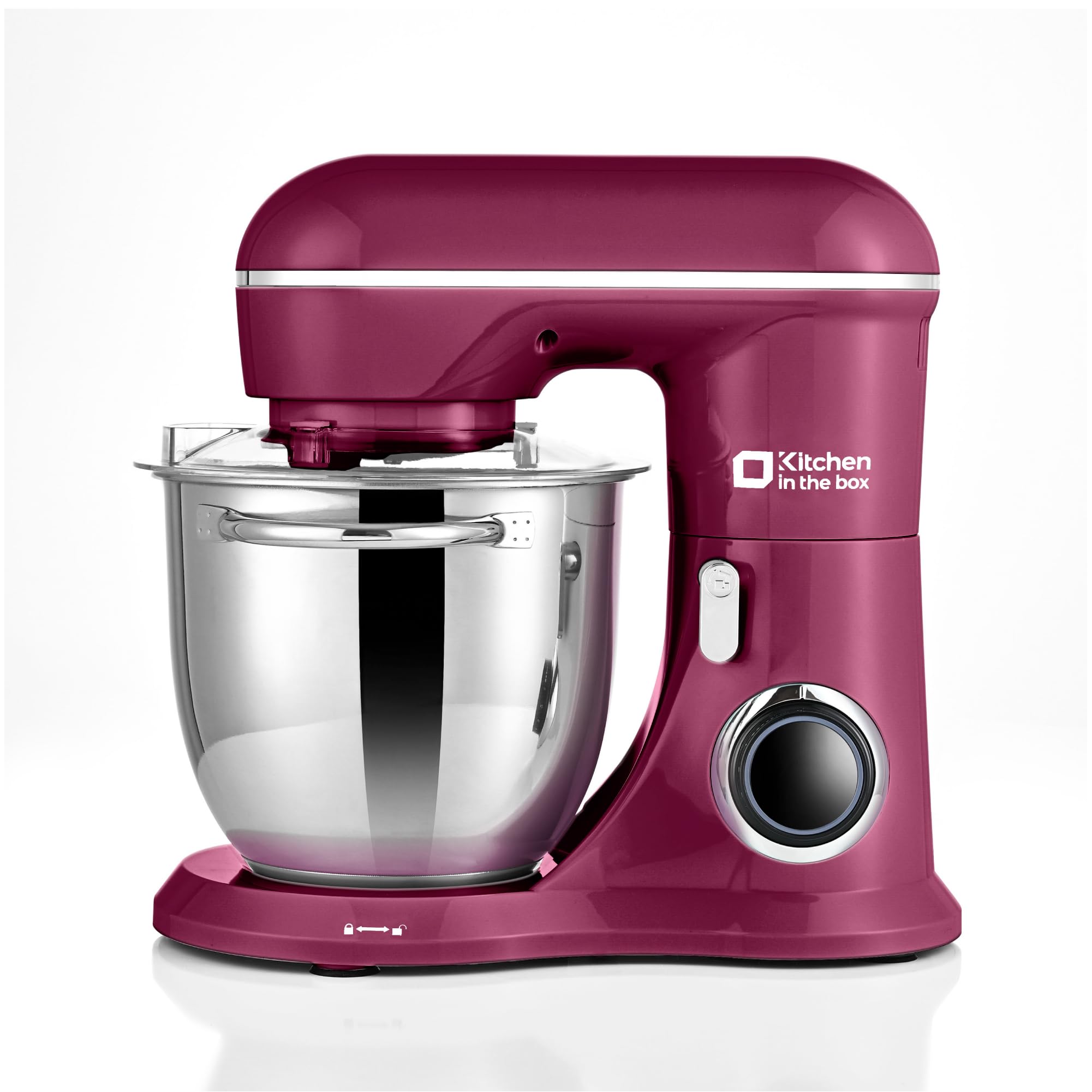 4.5QT Stand Mixer with 5QT Bowl - 10 Speed Electric Food Mixer for Baking & Cooking (Purplish Red)