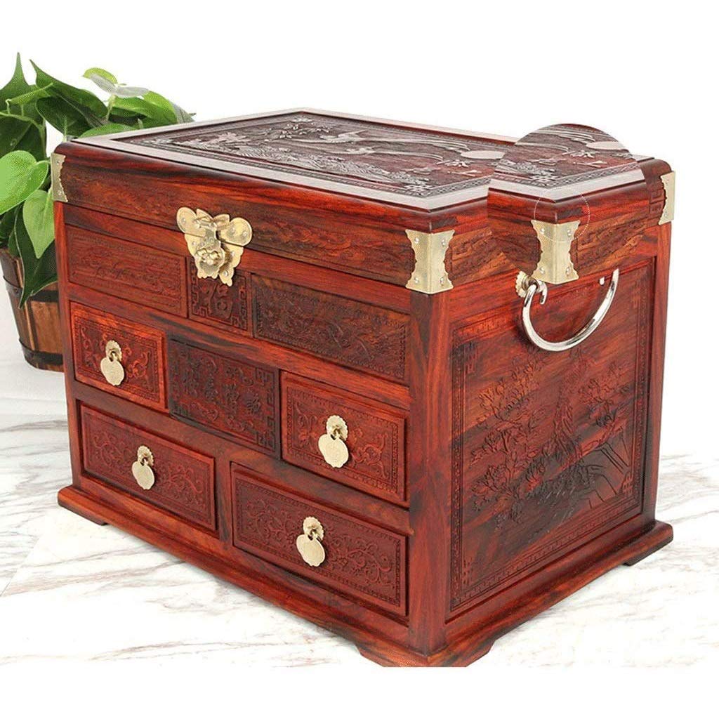 Wooden Jewelry Box Organizer - Large Capacity Ring, Necklace & Earring Storage Case | Creative Dustproof Design for Home, Travel & Gift Giving