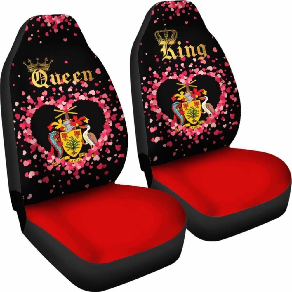 Premium Barbados Car Seat Cover Set for Couples - King/Queen Size (2-Piece) - Waterproof & Non-Slip - Perfect for Road Trips, Date Nights & Protecting Leather Seats