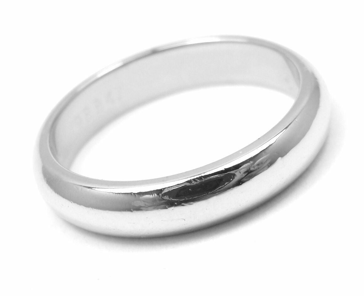 Authentic Cartier Platinum Wedding Band Ring - 3mm Width, Size US 4.5 (EU 48) - Perfect for Anniversaries, Engagements & Luxury Gift Giving