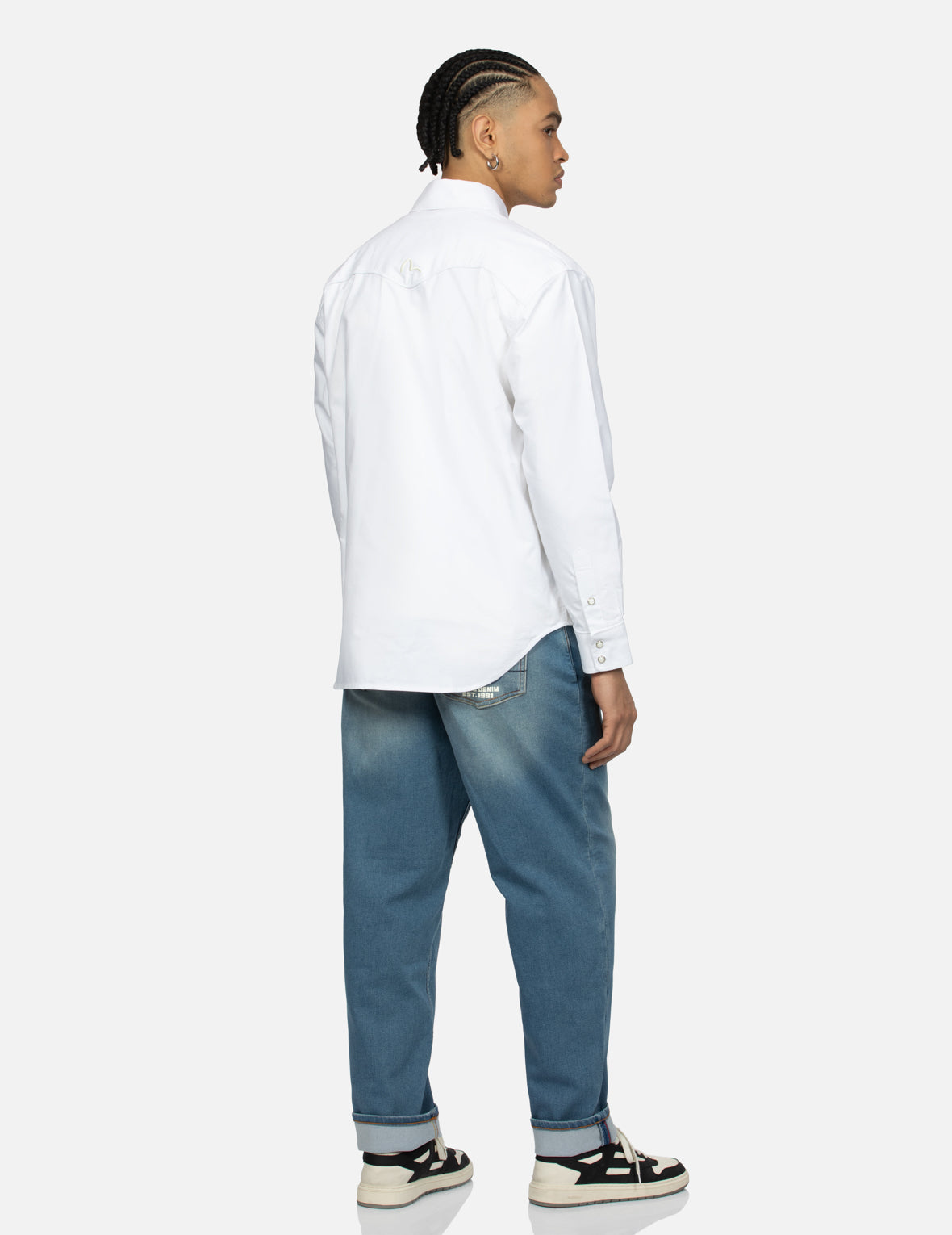 Custom Logo Embroidery Relaxed Fit Oxford Shirt for Men - Premium Business Casual Wear for Office & Outdoor Events