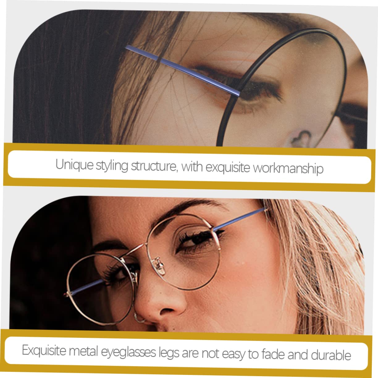 ULTECHNOVO 2 Pairs Blue Metal Glasses Arms - Replacement Parts for Eyeglasses & Sunglasses (Men's Frame Repair Accessories) | Perfect for Broken Frames, DIY Glasses Repair, and Spare Parts