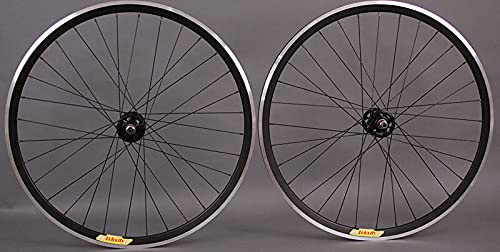 High-Performance Deep V All Black Fixed Gear Track Bike Wheelset for Singlespeed Racing & Urban Commuting | Durable & Lightweight for Speed & Style