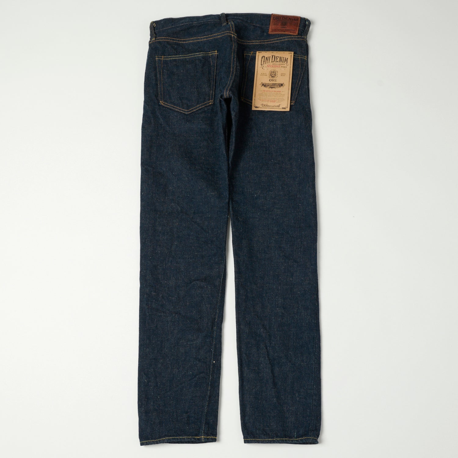 ONI 622ZR KABEG Secret Denim Kabuki Emi Relaxed Tapered Jeans for Men - Premium Japanese Selvedge Denim Pants, One Wash, Comfort Fit - Perfect for Casual Wear & Street Style Fashion