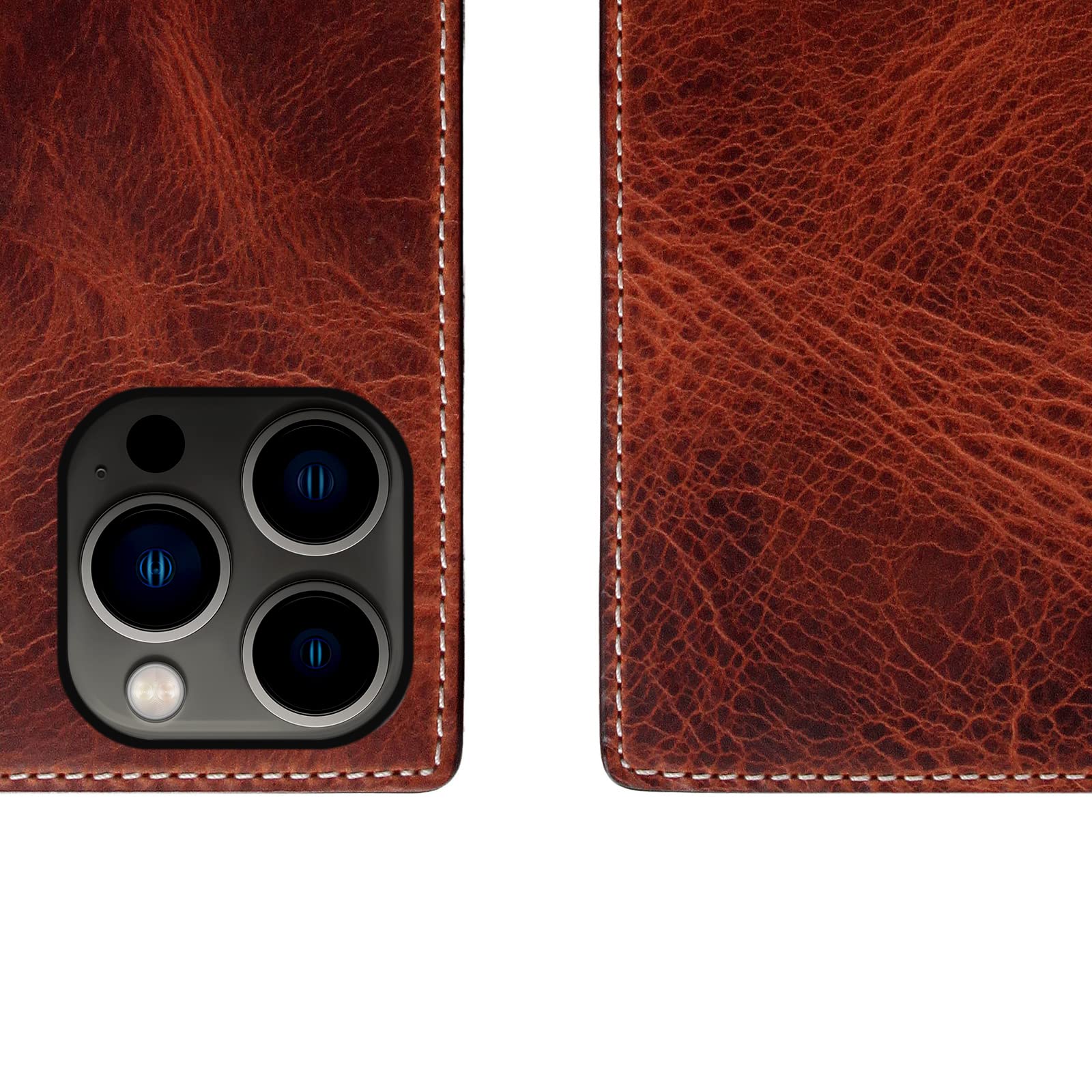 Premium Italian Wax Leather Wallet Case for iPhone 12/12 Pro | Handcrafted SLG D7 Diary Style with Card Slots & Cash Pocket | Luxury Gift Box Included (Brown) | Perfect for Everyday Use, Travel & Business Meetings
