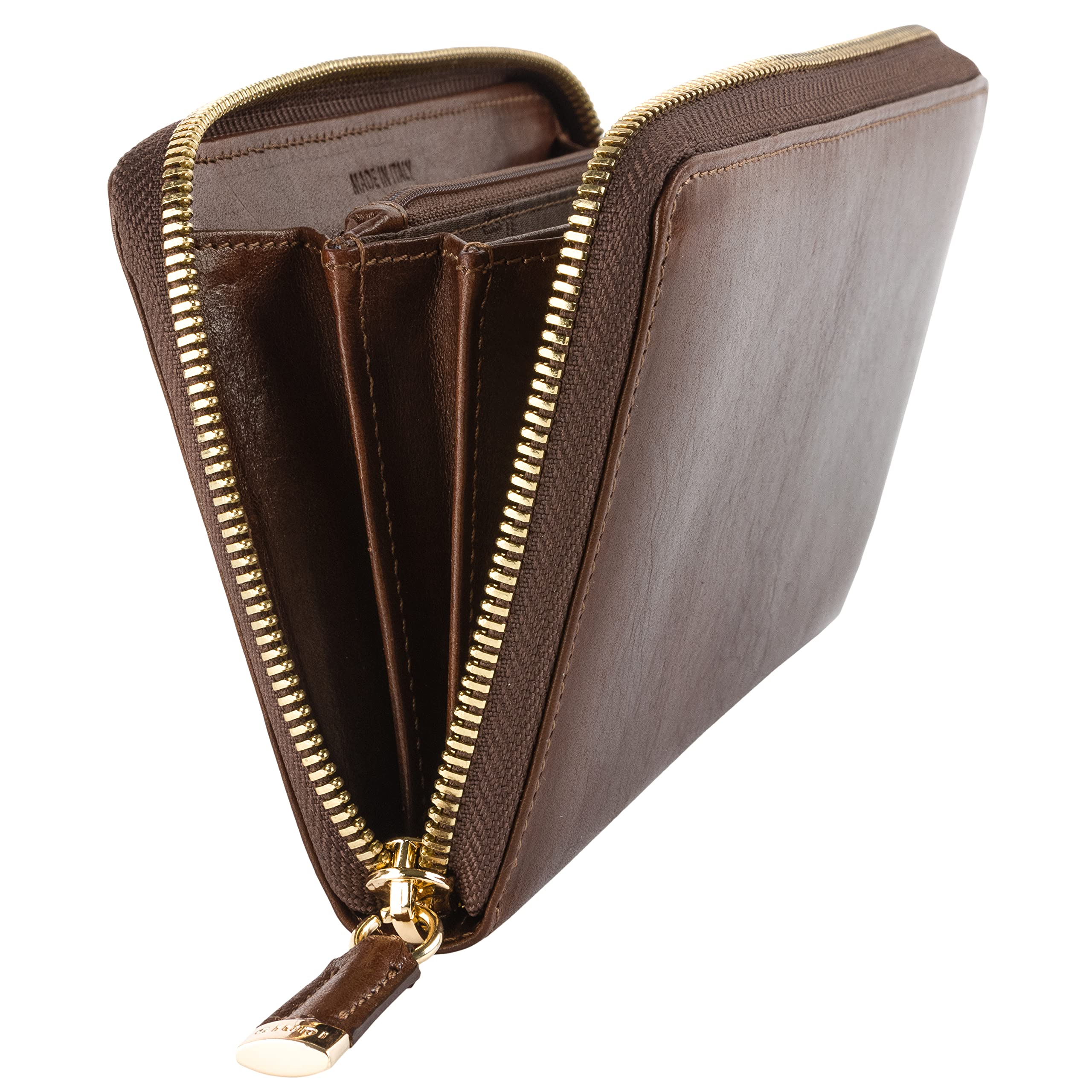 Giudi Elegant Women's Wallet - Italian Genuine Leather Large Capacity Ladies Purse - Slim Card Organizer with Zipper Closure - Perfect for Everyday Use, Travel & Gift Giving