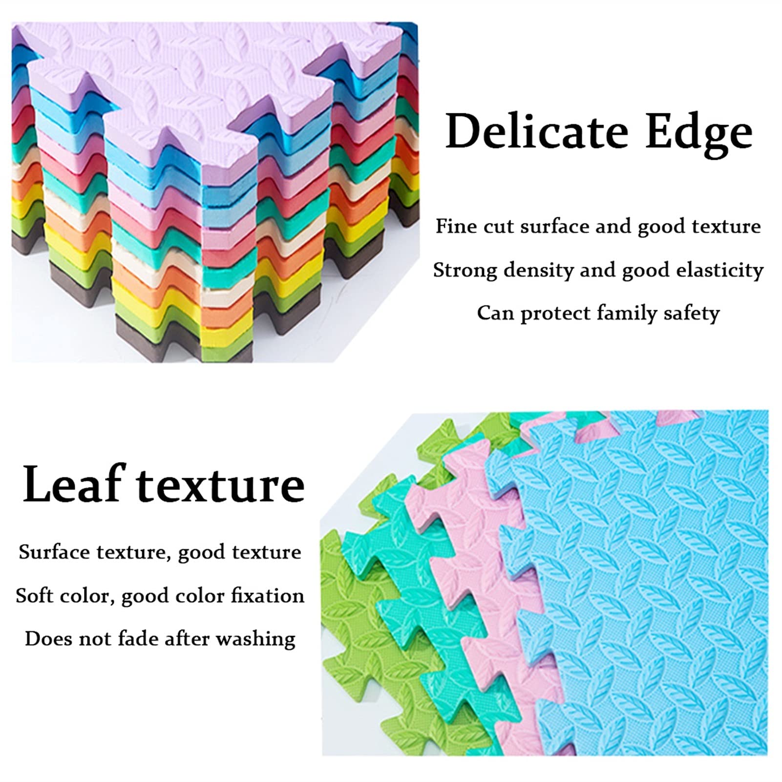 Soft EVA Puzzle Play Mat for Kids - Interlocking Foam Floor Tiles & Edges - Non-Toxic Gym Mats for Children's Playroom, Nursery & Daycare - Safe Crawling & Play Area Flooring