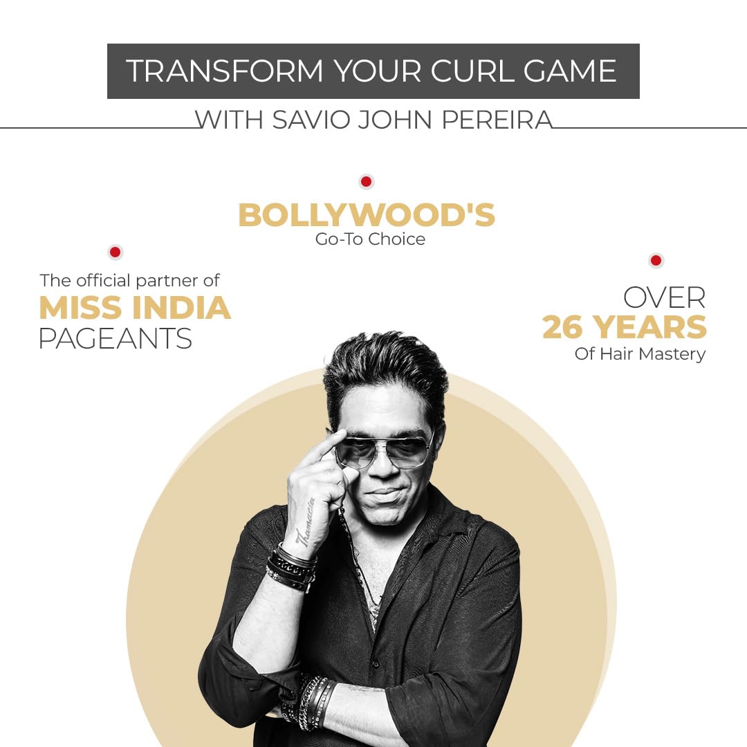 Savio John Pereira Curly Hair Gel - Strong Hold, Frizz Control & Moisturizing Formula for Defined Curls (100ml, Pack of 2) | Best for Daily Styling, Special Occasions & Natural Curl Enhancement