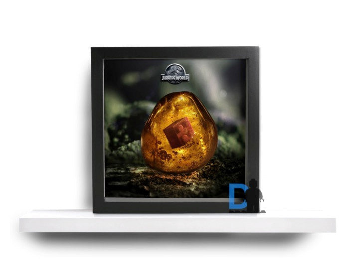 Amber Display Frame for Lego® Jurassic World Minifigures - Perfect for Collectors & Dinosaur Theme Decor
