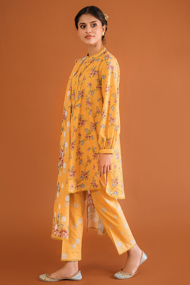 IRIS JOY 3-Piece Printed Lawn Suit for Women - Floral Summer Outfit - Casual & Party Wear - Perfect for Weddings, Picnics & Outdoor Events