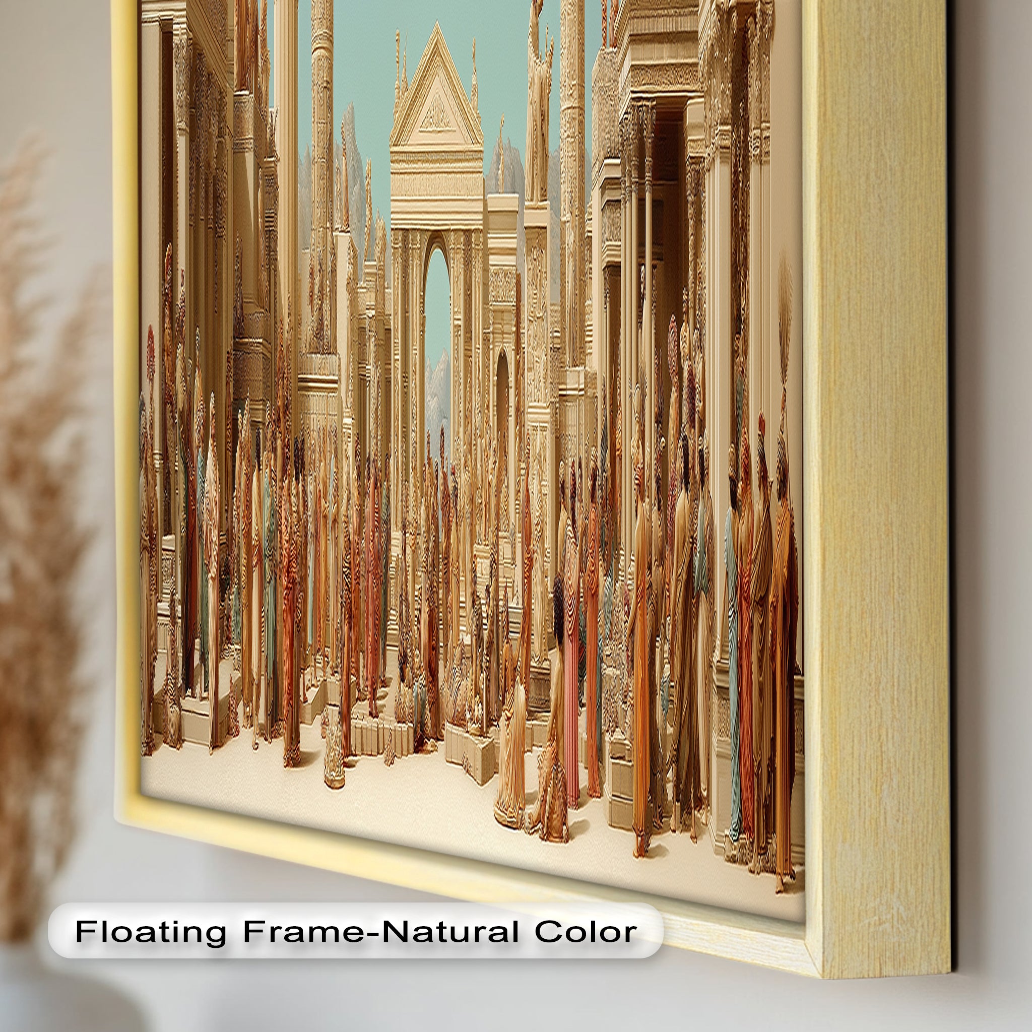 Ancient Agora Gathering - Roman Forum Oil Painting Wall Art | Historical Landscape Artwork | Perfect for Home Decor, Office & Gallery Display