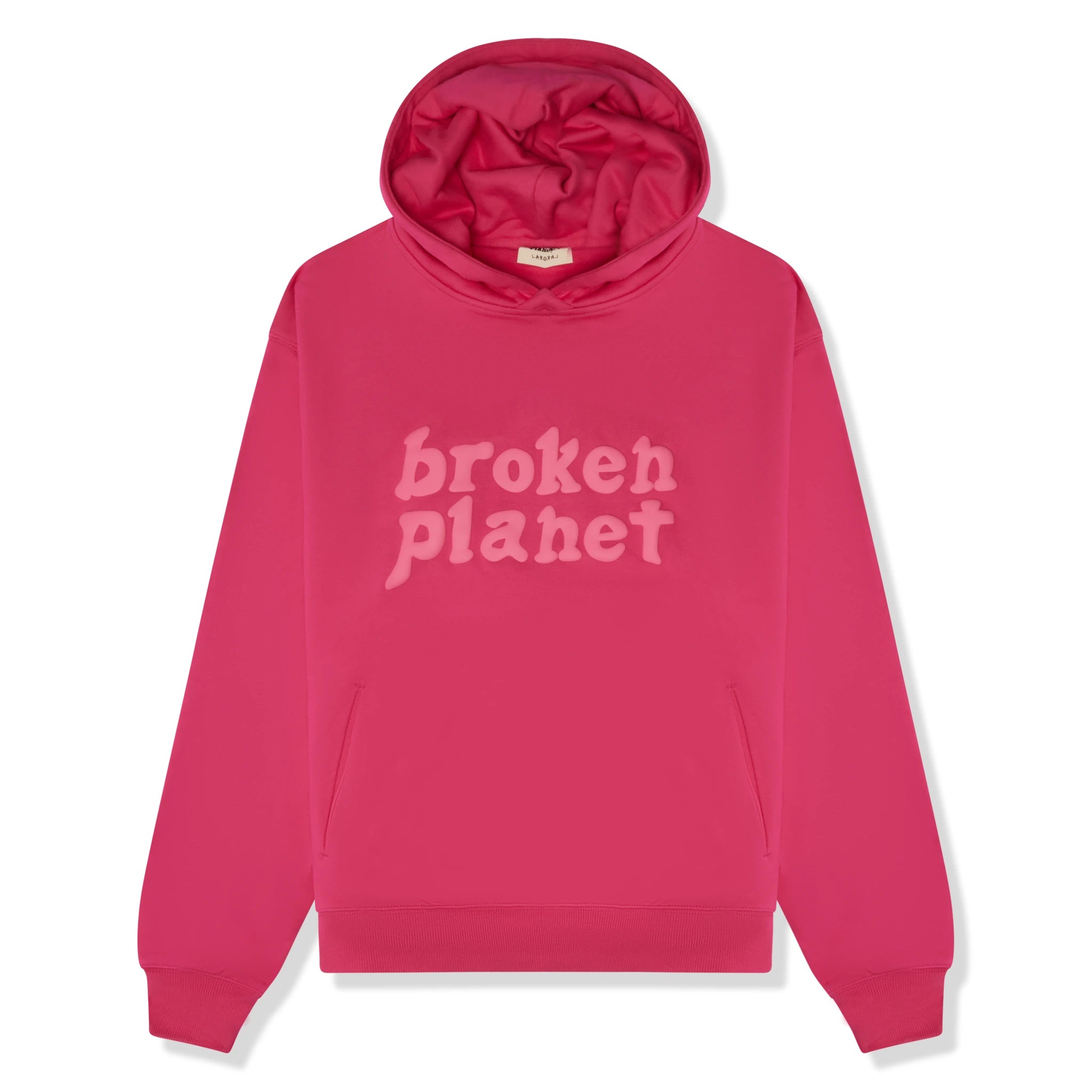 Broken Planet Monochrome Fuchsia Pink Hoodie for Men & Women - Trendy Streetwear Pullover for Casual Outfits & Urban Fashion