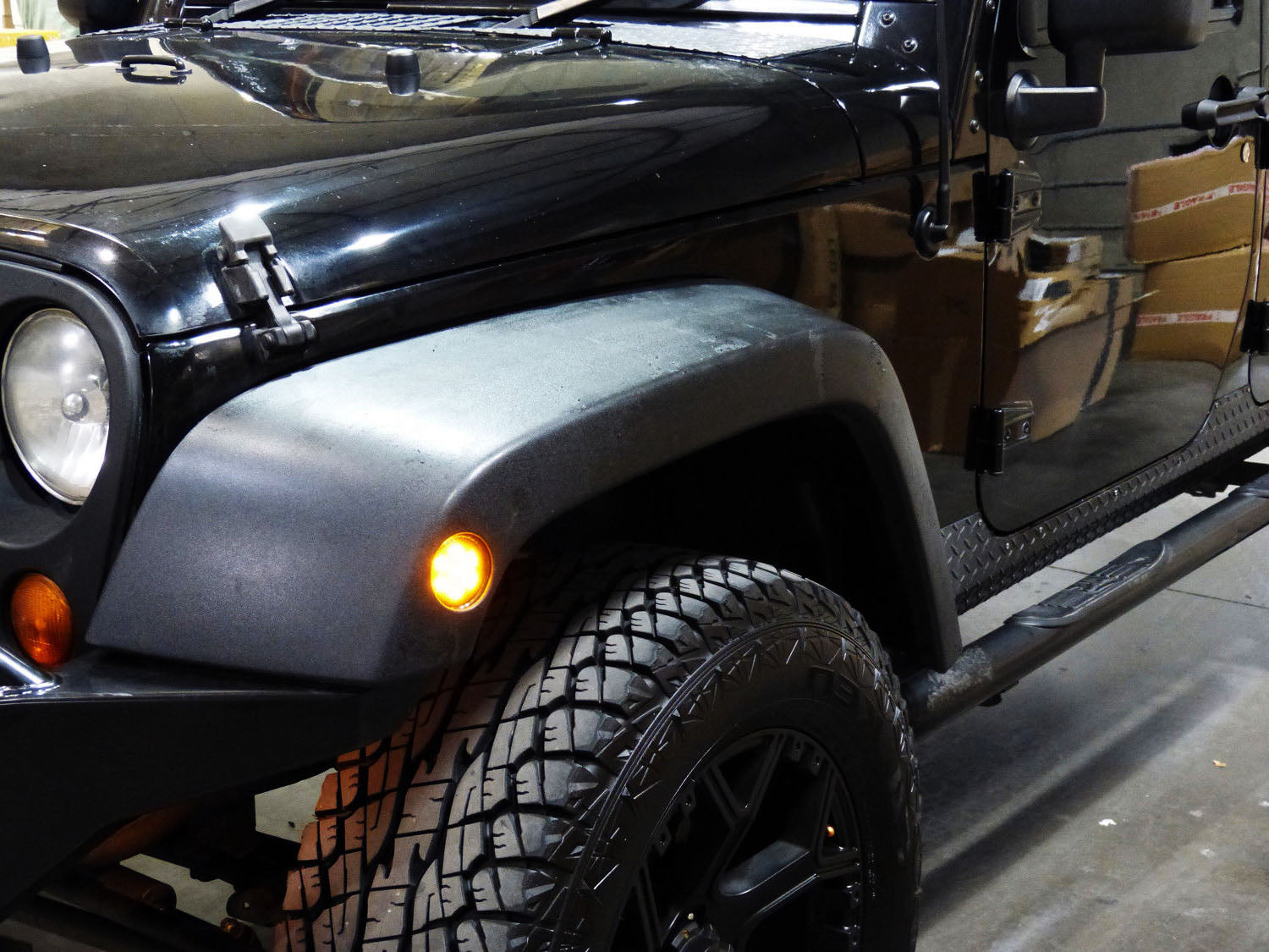 Amber LED Side Marker Lights & Fender Flare Lamps for Jeep Wrangler JK - Clear Lens, Durable & Waterproof - Perfect for Off-Roading, Night Driving & Customization