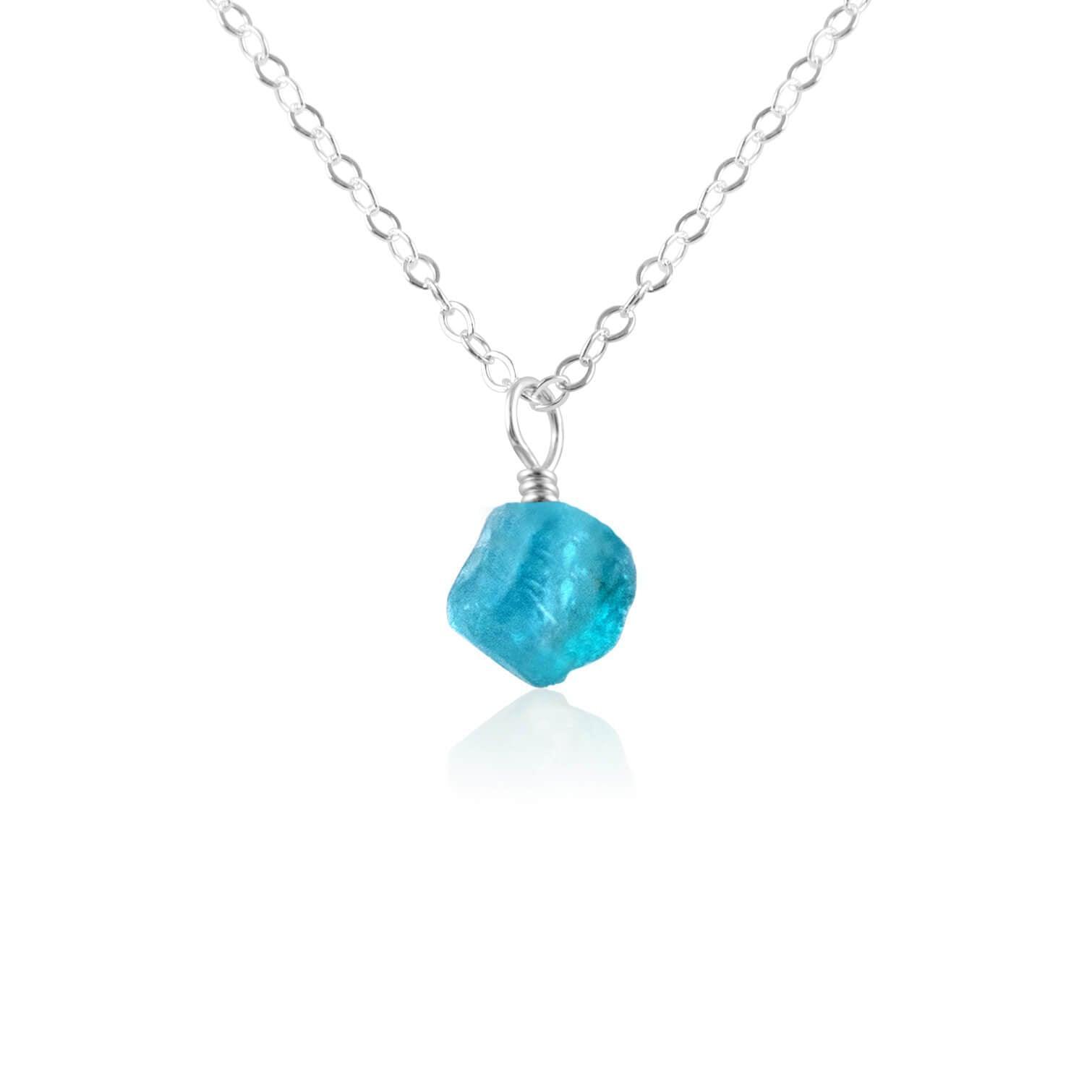 Natural Raw Apatite Crystal Pendant Necklace - Healing Stone Jewelry for Women, Spiritual Energy Protection, Chakra Balancing | Perfect for Meditation, Yoga & Everyday Wear