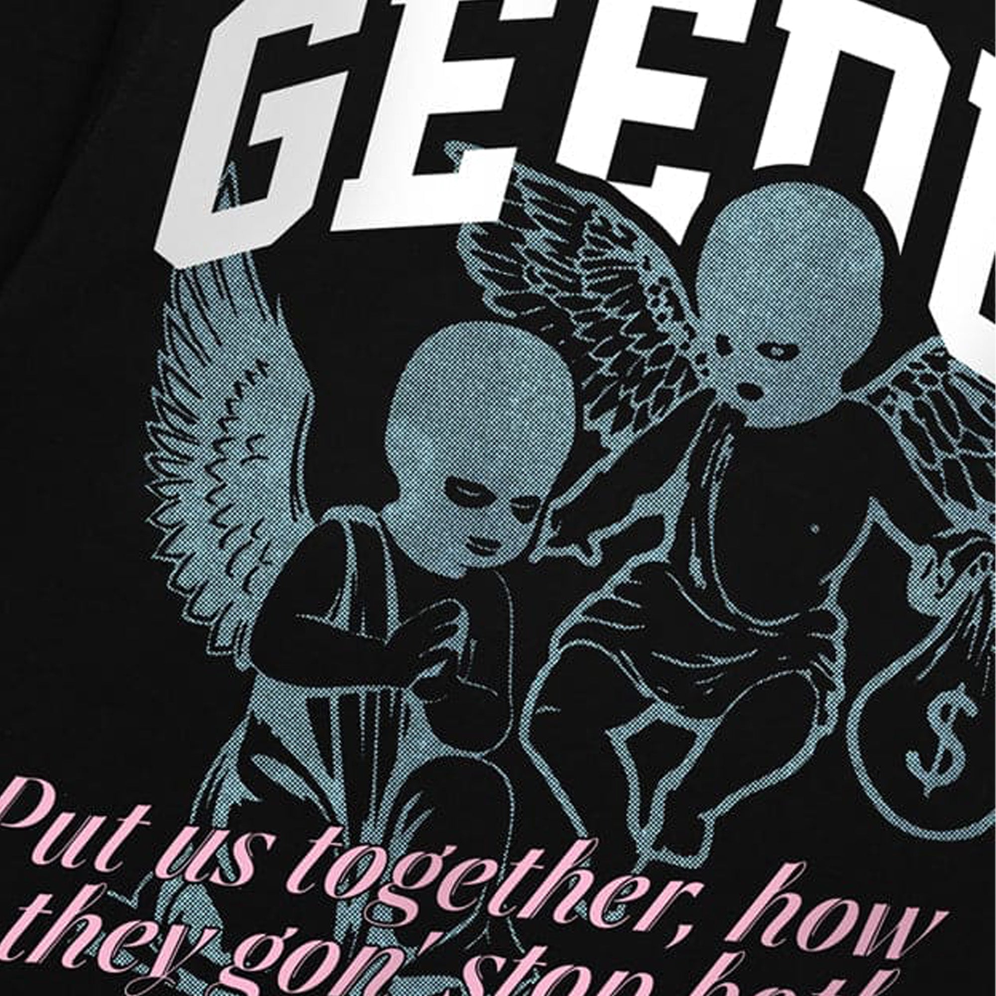 Geedup Cherubs Graphic T-Shirt for Men & Women - Black, Blue, Pink Options - Casual Streetwear & Everyday Comfort
