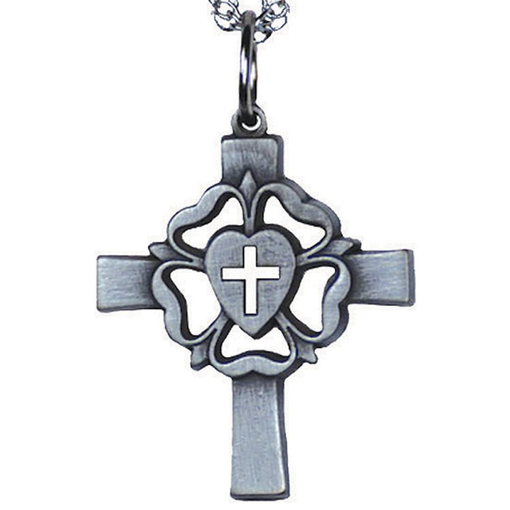 Terra Sancta Guild Luther Rose Cross P-148 - Authentic Christian Jewelry for Men & Women - Perfect for Church, Weddings & Religious Gifts