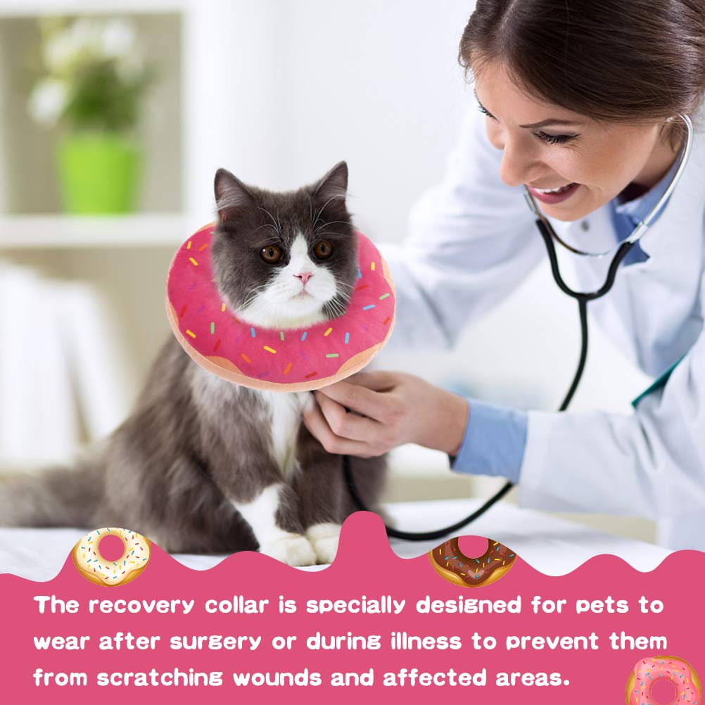 BINGPET Soft Adjustable Donut Recovery Collar for Cats & Small Dogs - Post-Surgery Protective E-Collar, Comfortable Pet Neck Cone for Kittens & Puppies | Perfect for Wound Healing, Spay/Neuter Recovery & Preventing Licking/Biting