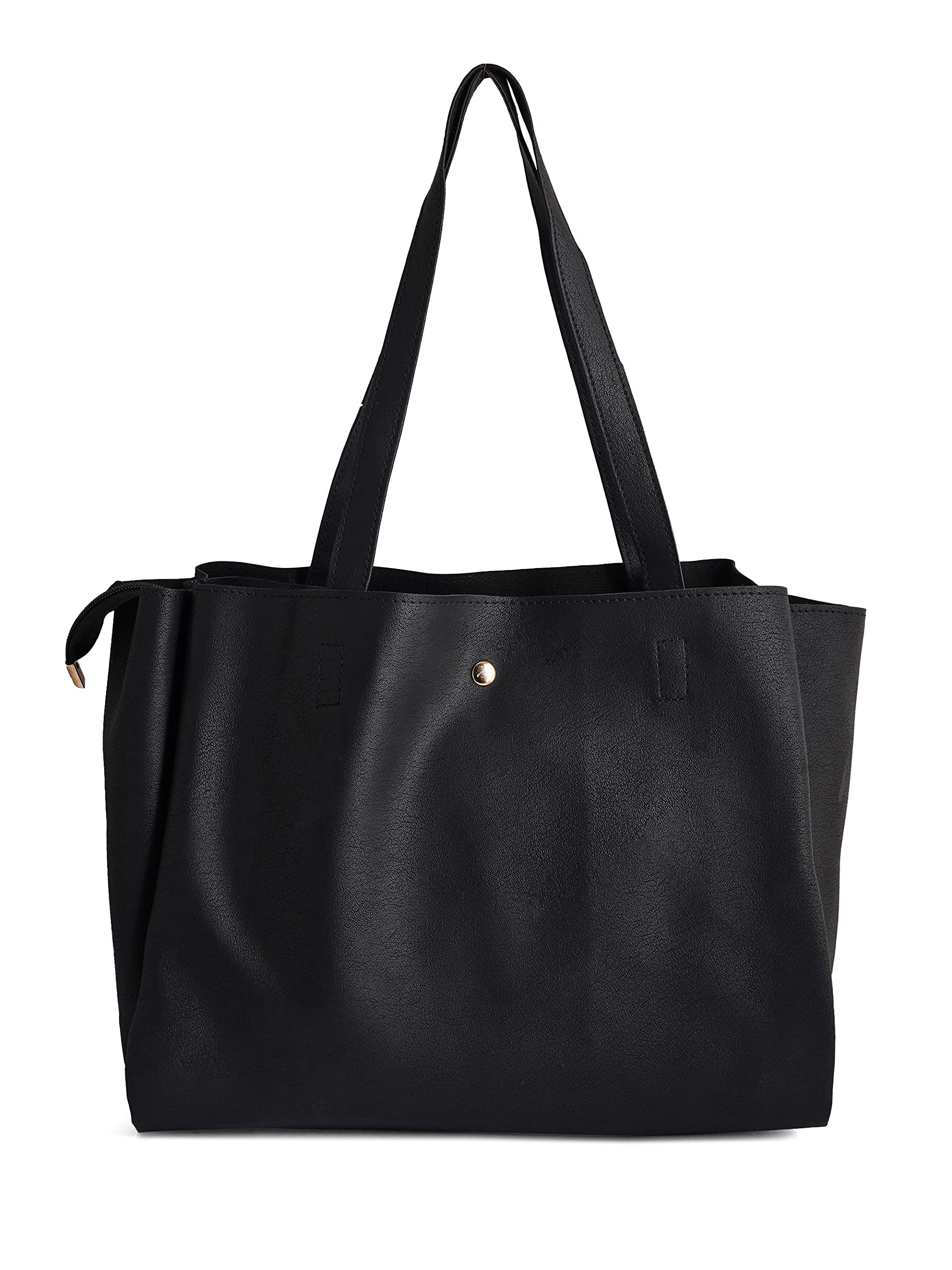LAPIS O LUPO Women's Faux Leather Tote Bag - Medium Size Shoulder Handbag with Top Handle for Work, Travel & Everyday Use