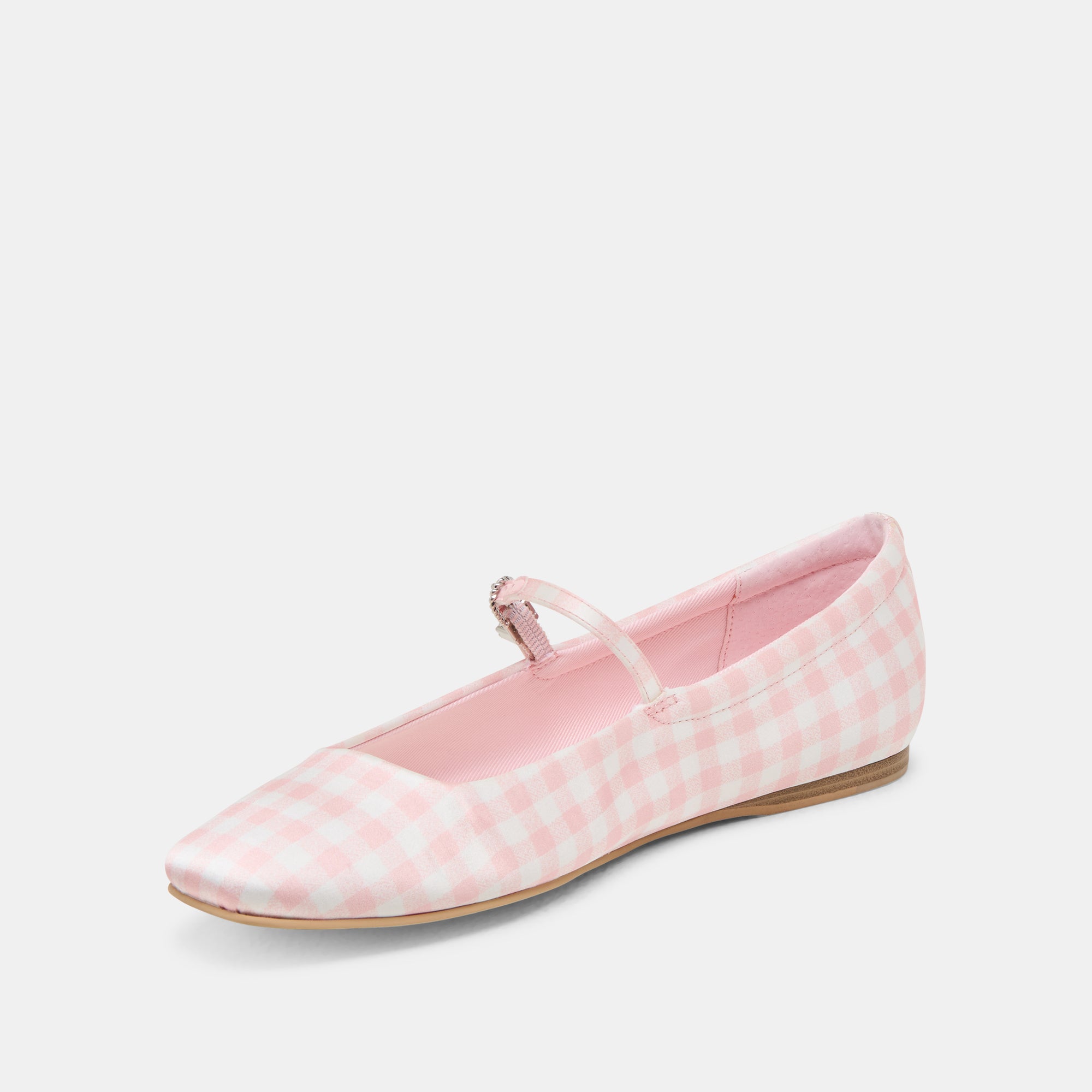 REYES X BYRDIE Golf Ballet Flats - Pink Plaid Gingham Slip-On Shoes for Women | Comfortable & Stylish for Golf, Work & Casual Outfits