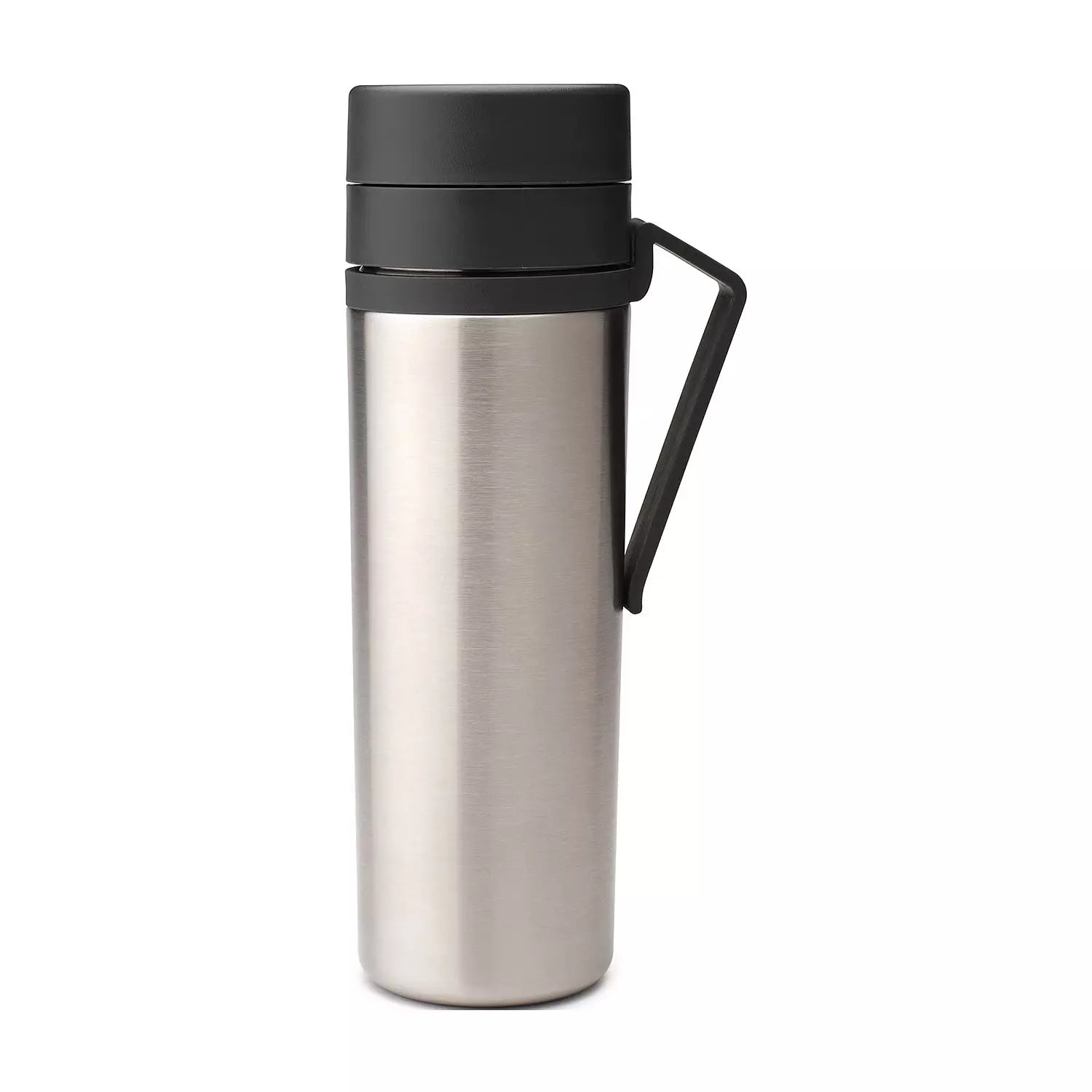 Insulated Stainless Steel Flask 0.5L (17oz) - Dark Grey, Leak-Proof & Temperature Control for Coffee, Tea or Water - Perfect for Travel, Camping & Outdoor Activities