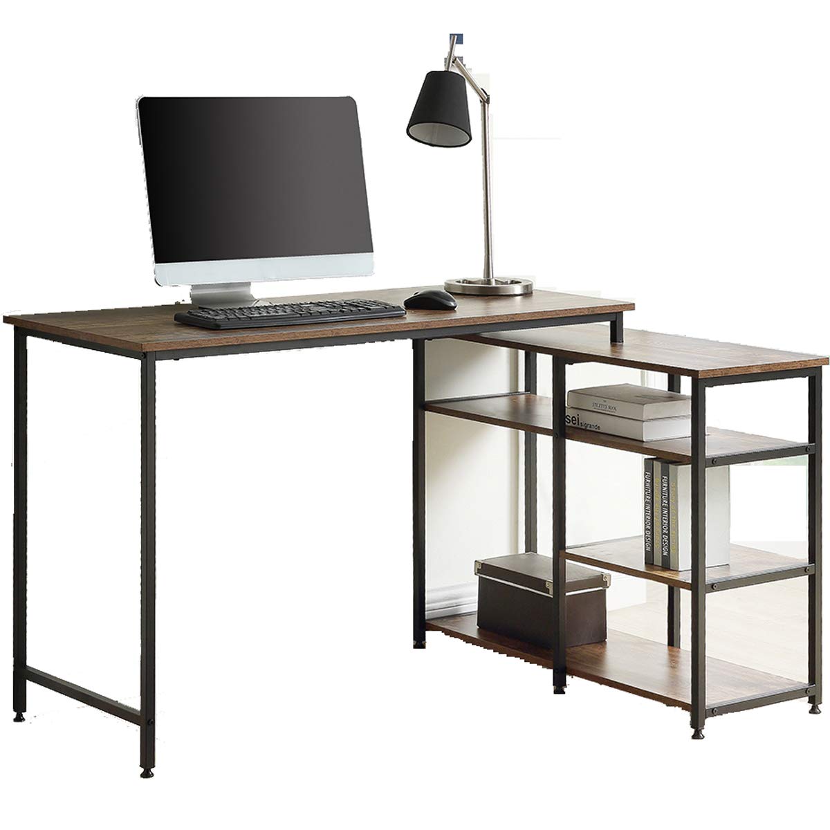 L-Shaped Computer Desk Corner Desk with Storage | Space-Saving Home Office Desk | Easy to Assemble Writing Study Desk for Small Spaces | Perfect for Gaming, Remote Work & Online Learning