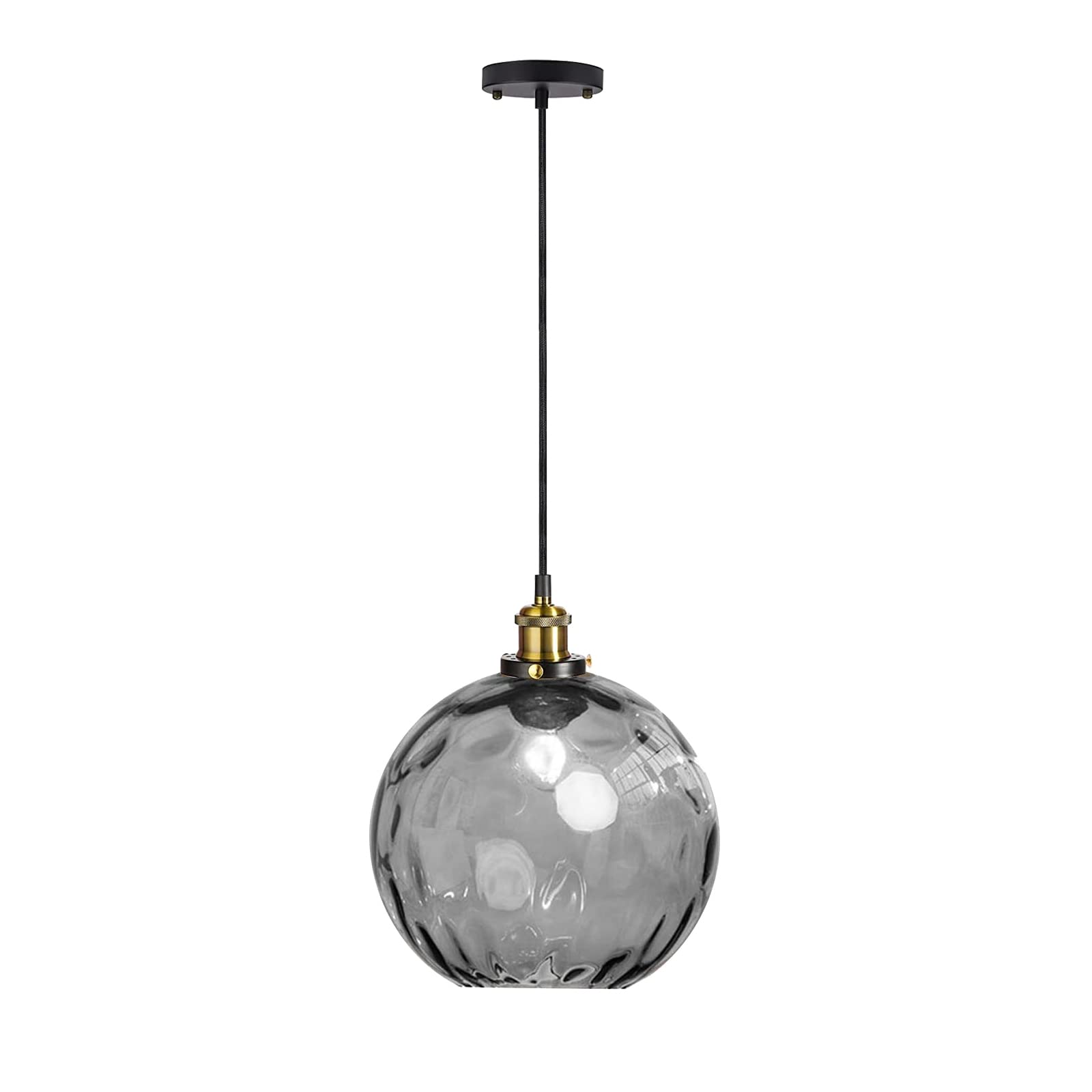 Industrial Pendant Light Shade - 7.8 Inch Grey Hanging Ceiling Fixture for Kitchen Island, Dining Room, Farmhouse & Bedroom | Durable Outdoor Lighting for Modern & Rustic Decor