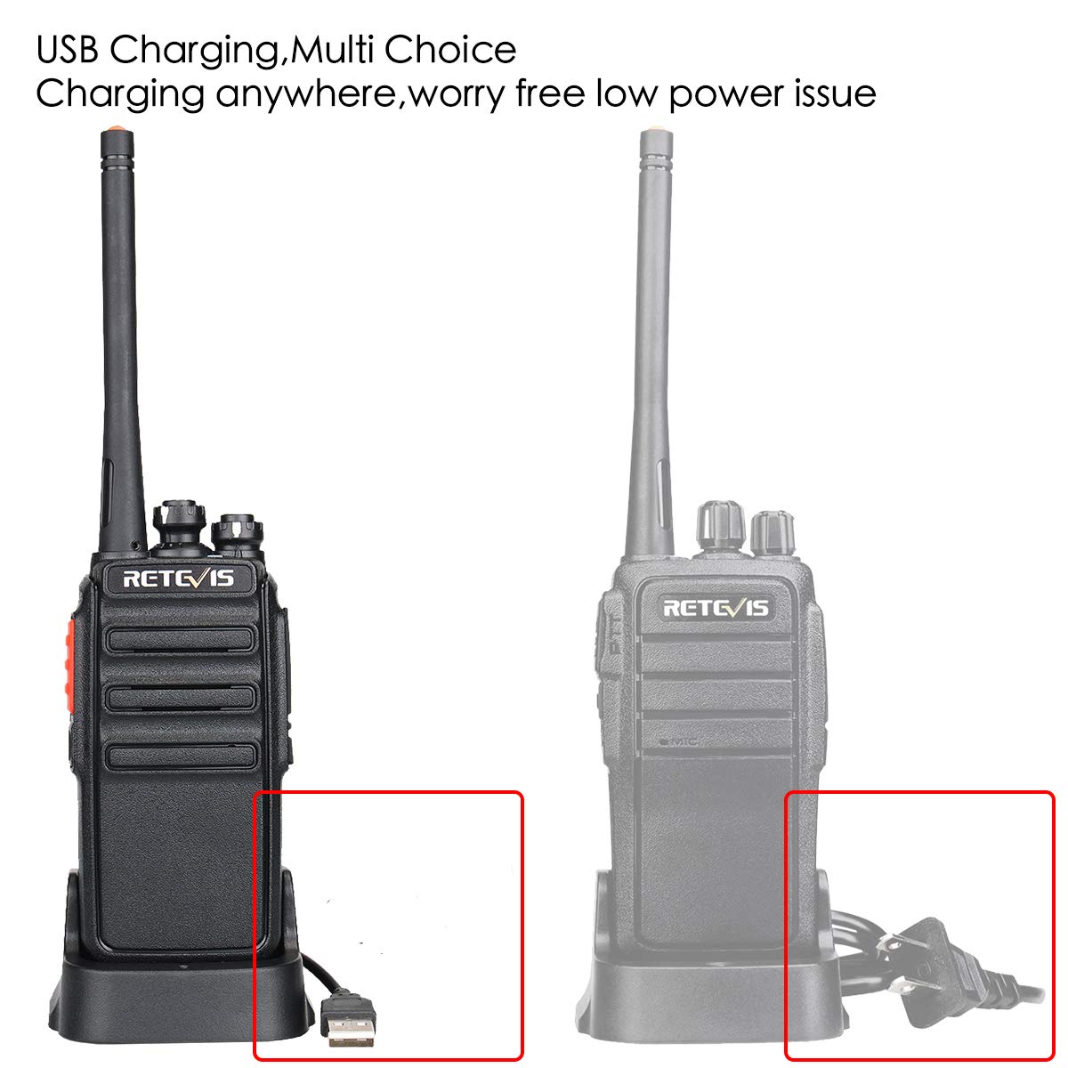 Retevis H-777S Long Range Rechargeable Two Way Radios for Adults - 20 Pack Walkie Talkies with VOX Hands Free & USB Charger Base - Ideal for Commercial Business, School, Hotel, Retail & Outdoor Activities