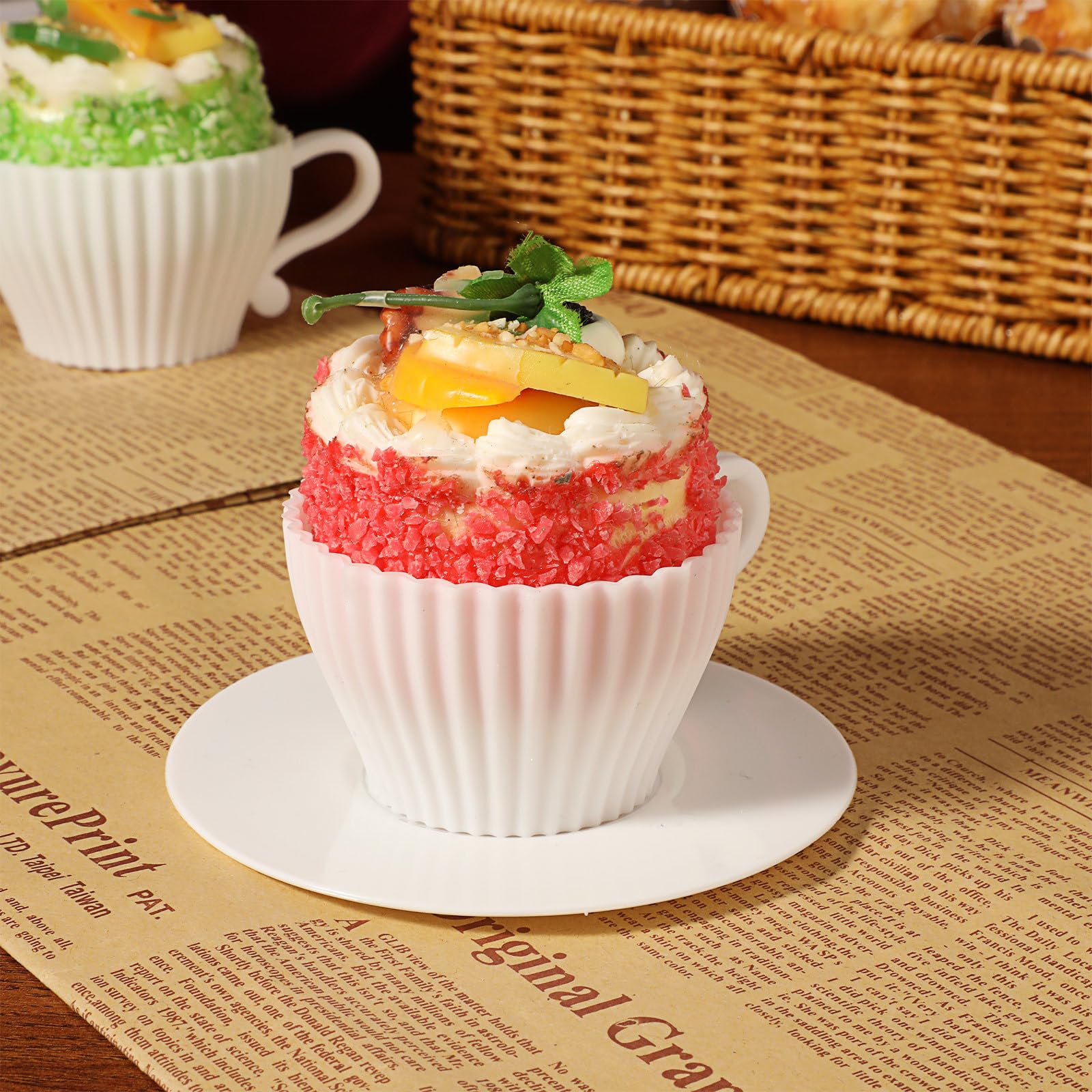 DOITOOL 4PCS Silicone Cupcake Liners - Reusable, Non-Stick, Oven Safe Baking Muffin Cups for Perfect Cupcakes & Muffins - Ideal for Home Baking, Parties, and Gift Packaging