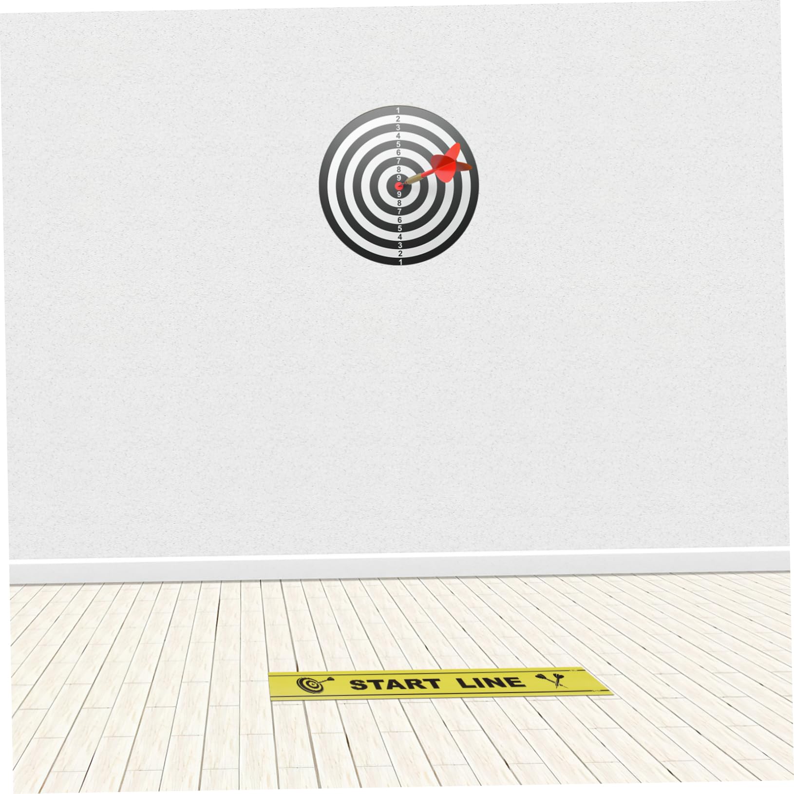 Parliky Throw Line Mat Set - Durable Game Accessory with Ground Line Notice, Easy-to-Use Floor Marker for Indoor and Outdoor Sports Activities