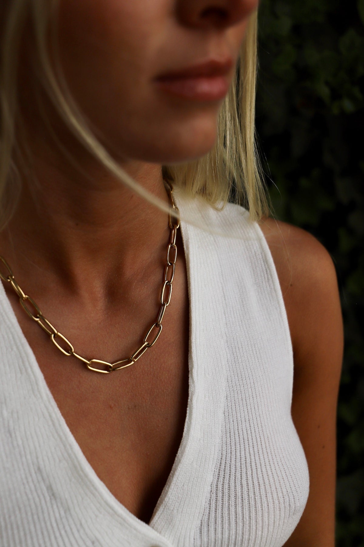 DAVID OVAL CHAIN NECKLACE - 14K Gold Plated Dainty Layering Necklace for Women, Minimalist Jewelry Gift for Her - Perfect for Everyday Wear, Date Nights & Special Occasions