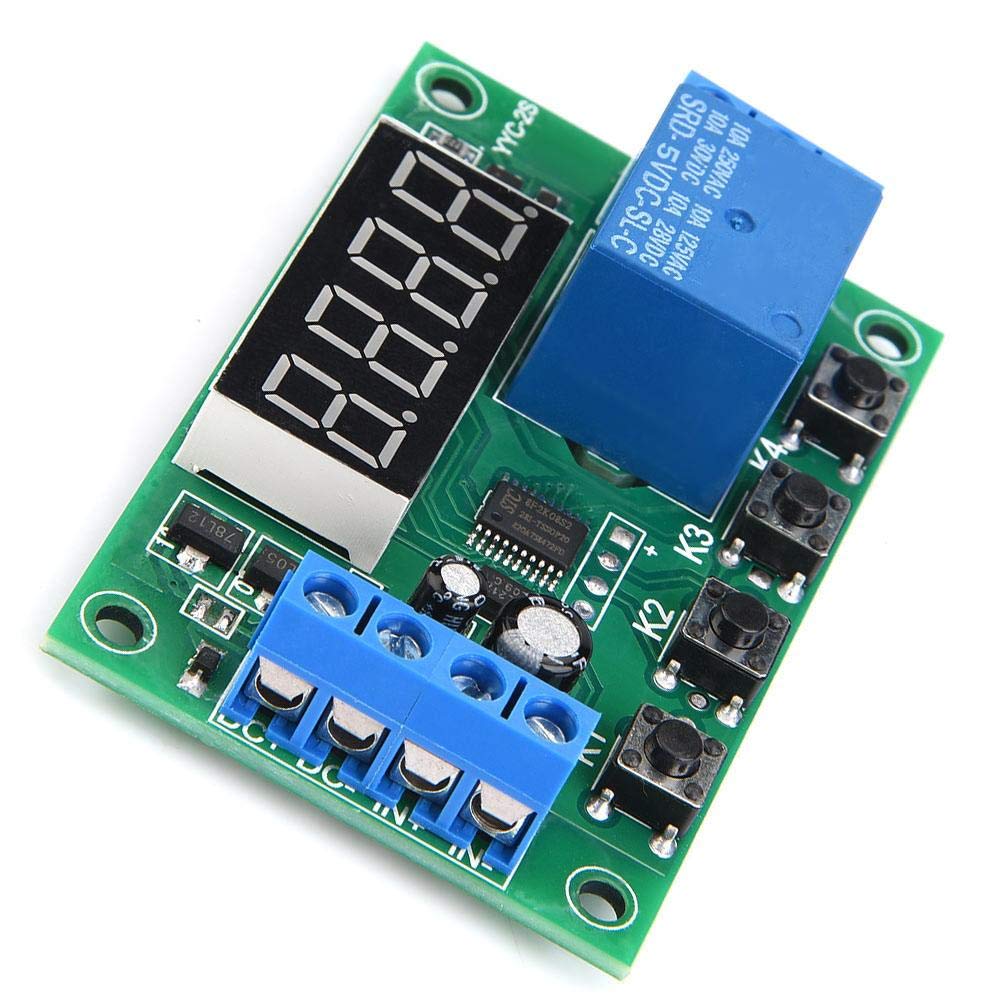 5V 12V 24V Programmable Timer Relay Module with LCD Display - Multifunction Time Delay Switch for Solenoid Valve, Motor, Light Strip - Perfect for Industrial Automation, Home Lighting Control and DIY Electronics Projects