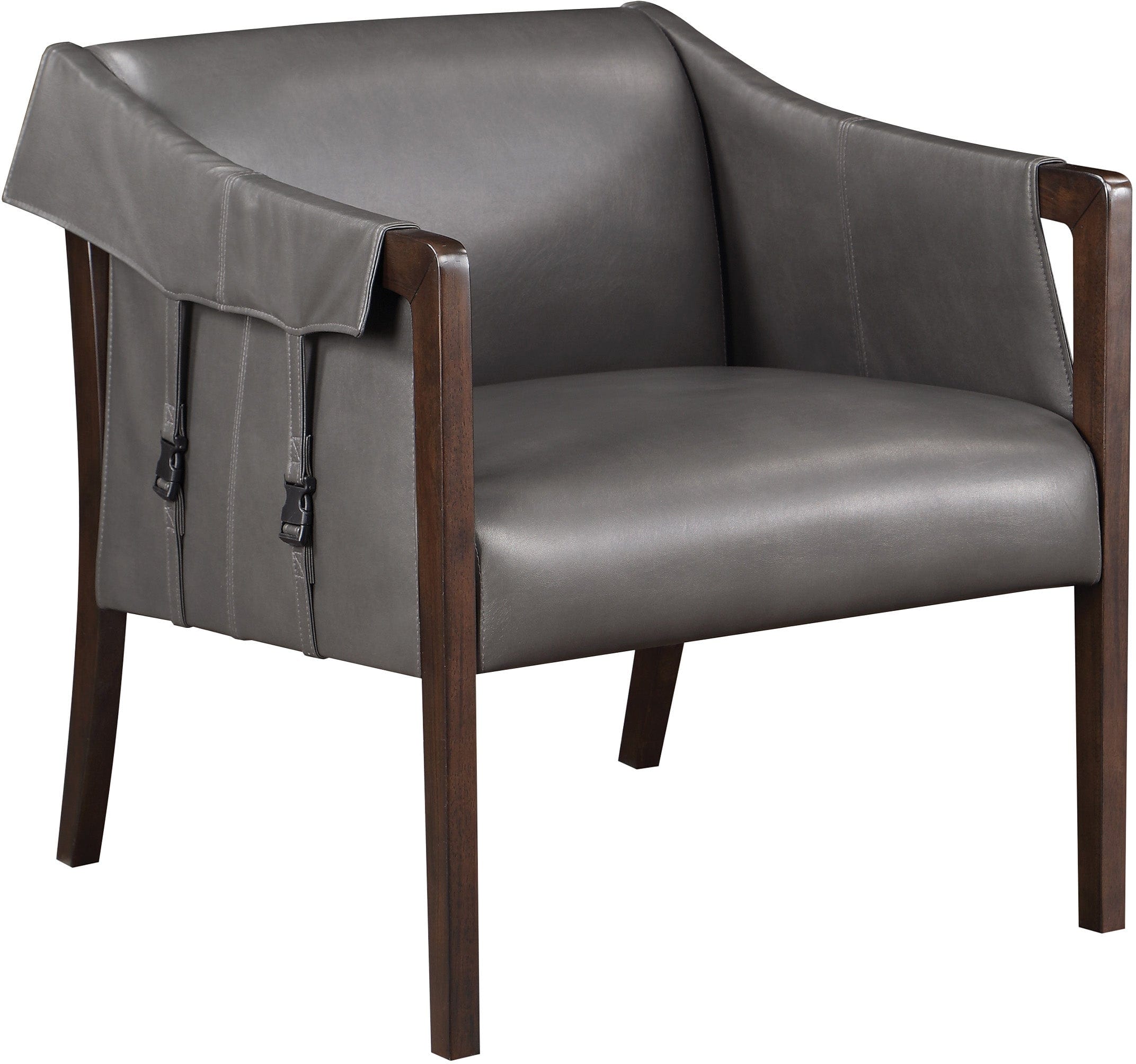 Office Star Parkfield Accent Chair - Modern Upholstered Lounge Chair for Living Room, Office & Reading Nook - Comfortable Mid-Century Style Armchair with Wooden Legs (PKF)