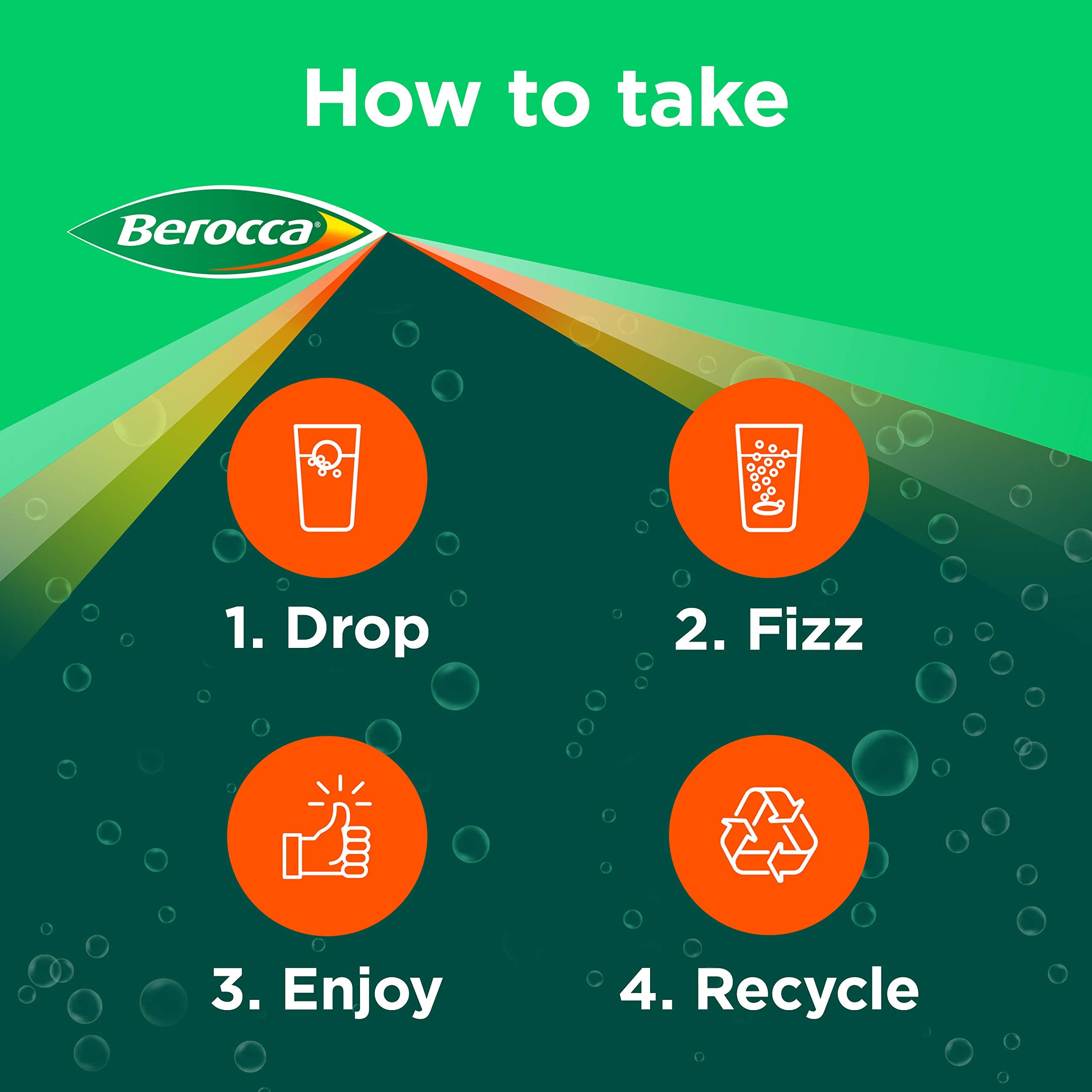 Berocca Boost Effervescent Multivitamin Tablets - 10 Count | Energy & Immune Support | Perfect for Workout Recovery & Daily Wellness