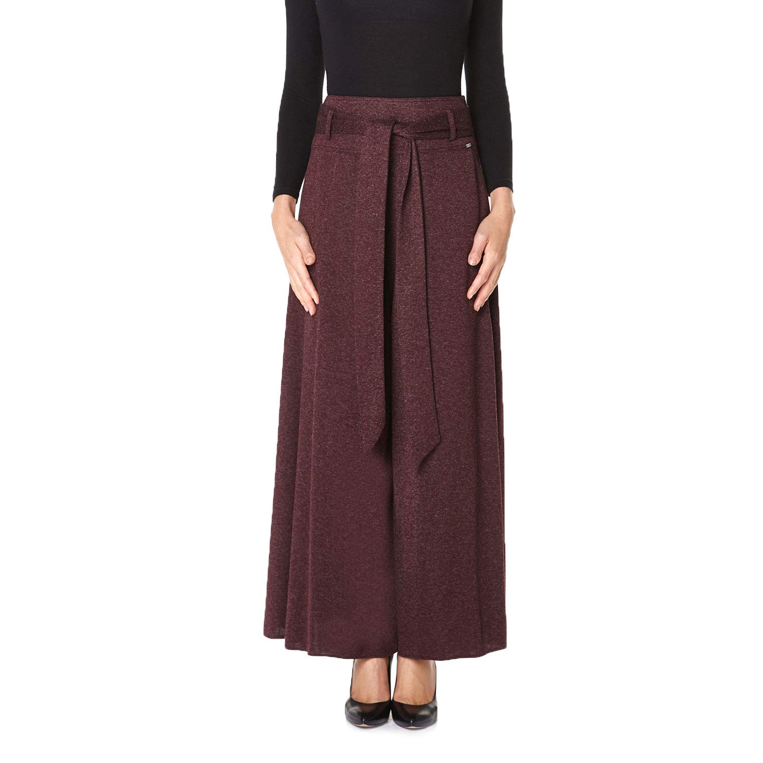 G-Line Guzella Women's Wide Leg Stretchy Pants - Slim Fit Ankle Pants for Work, Office & Casual Wear - Comfortable High Waist Trousers for Business & Everyday Outfits