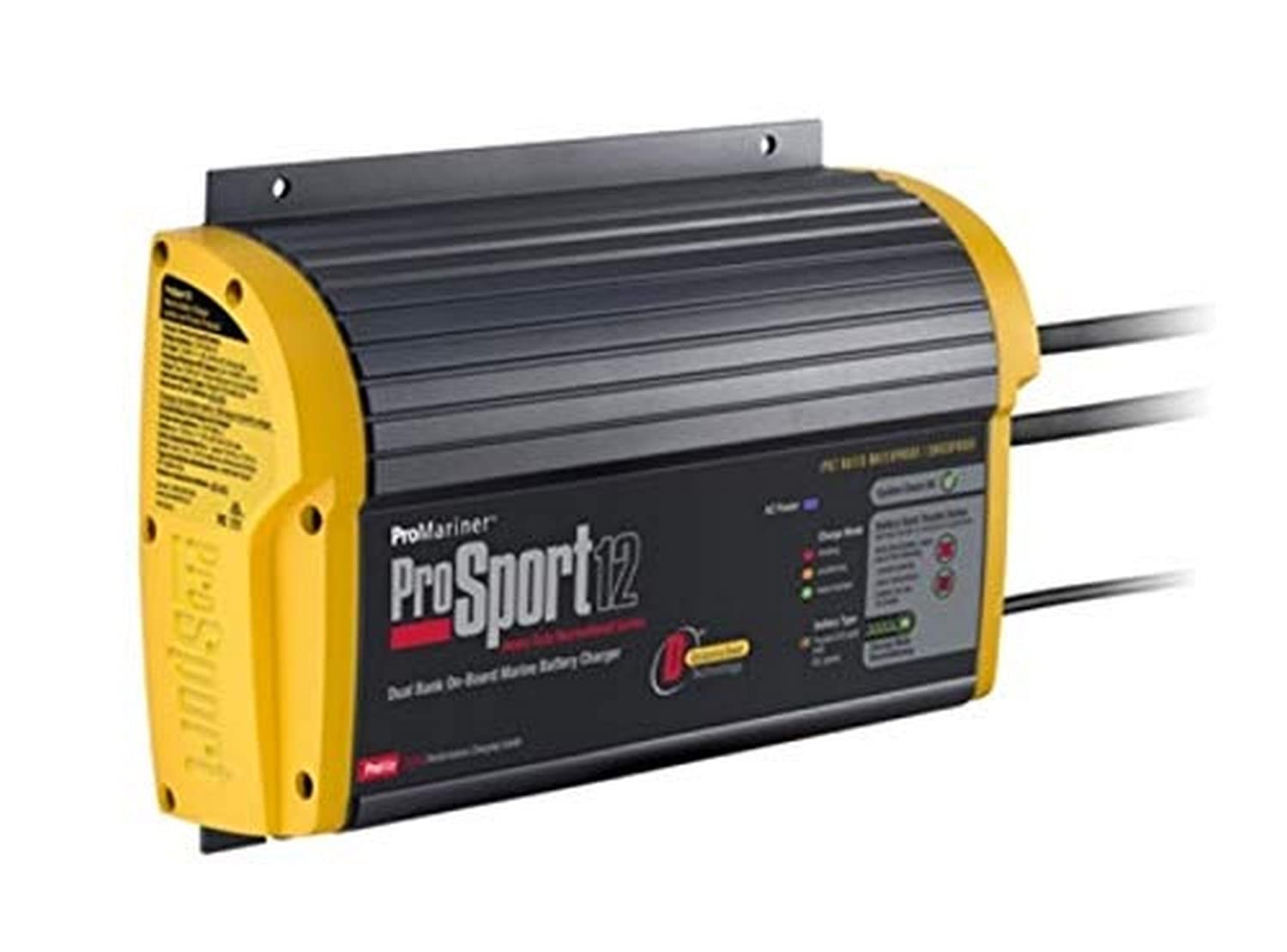 ProMariner 43012 ProSport 12 12 Amp 12/24 Volt 2 Bank Gen 3 Marine Battery Charger - Perfect for Boats, Yachts & RVs