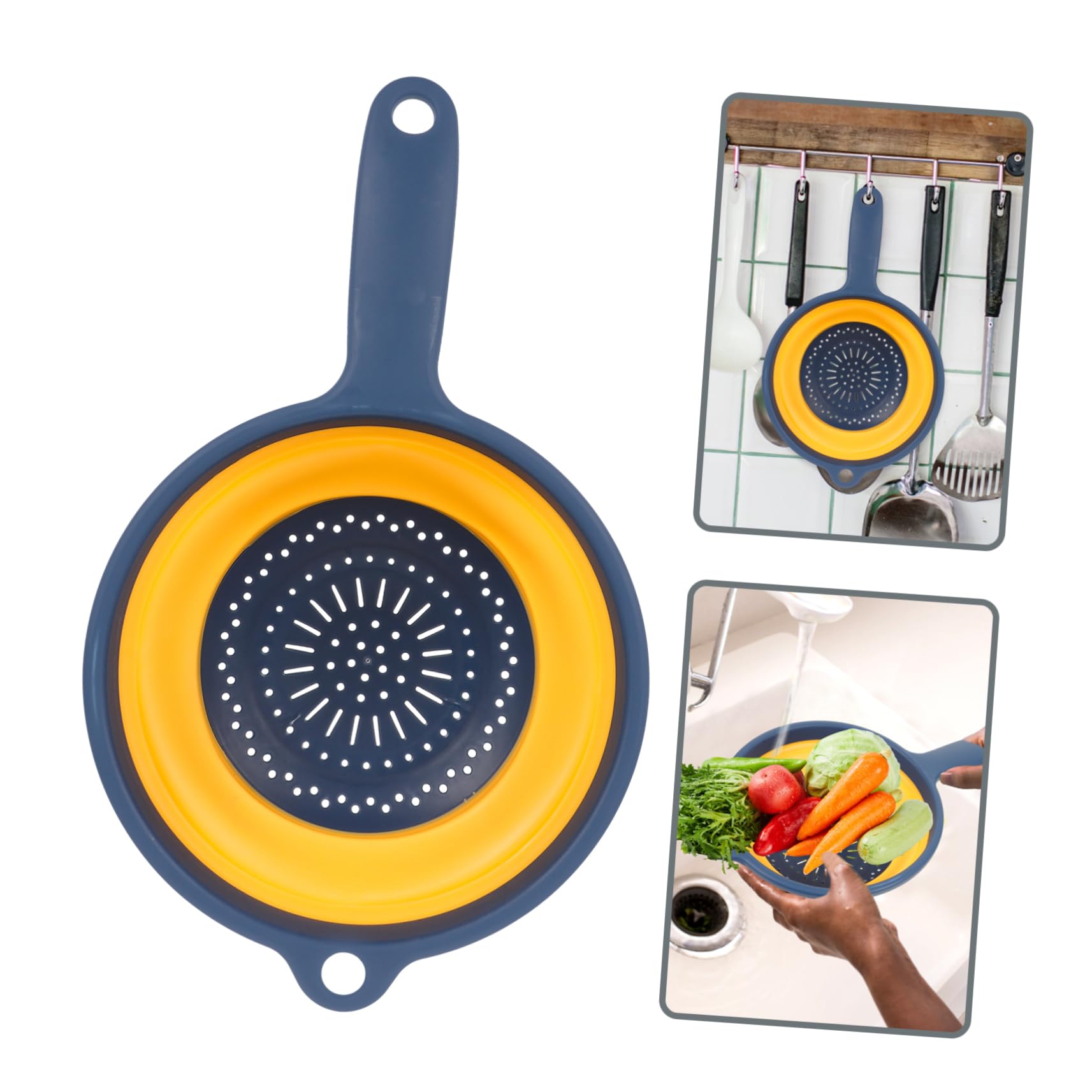 1PC Foldable Vegetable Washing Basket - Kitchen Sink Colander Strainer for Fruits & Veggies - Durable Household Draining Basket for Efficient Washing & Drying - Perfect for Meal Prep, Salad Making & Kitchen Organization