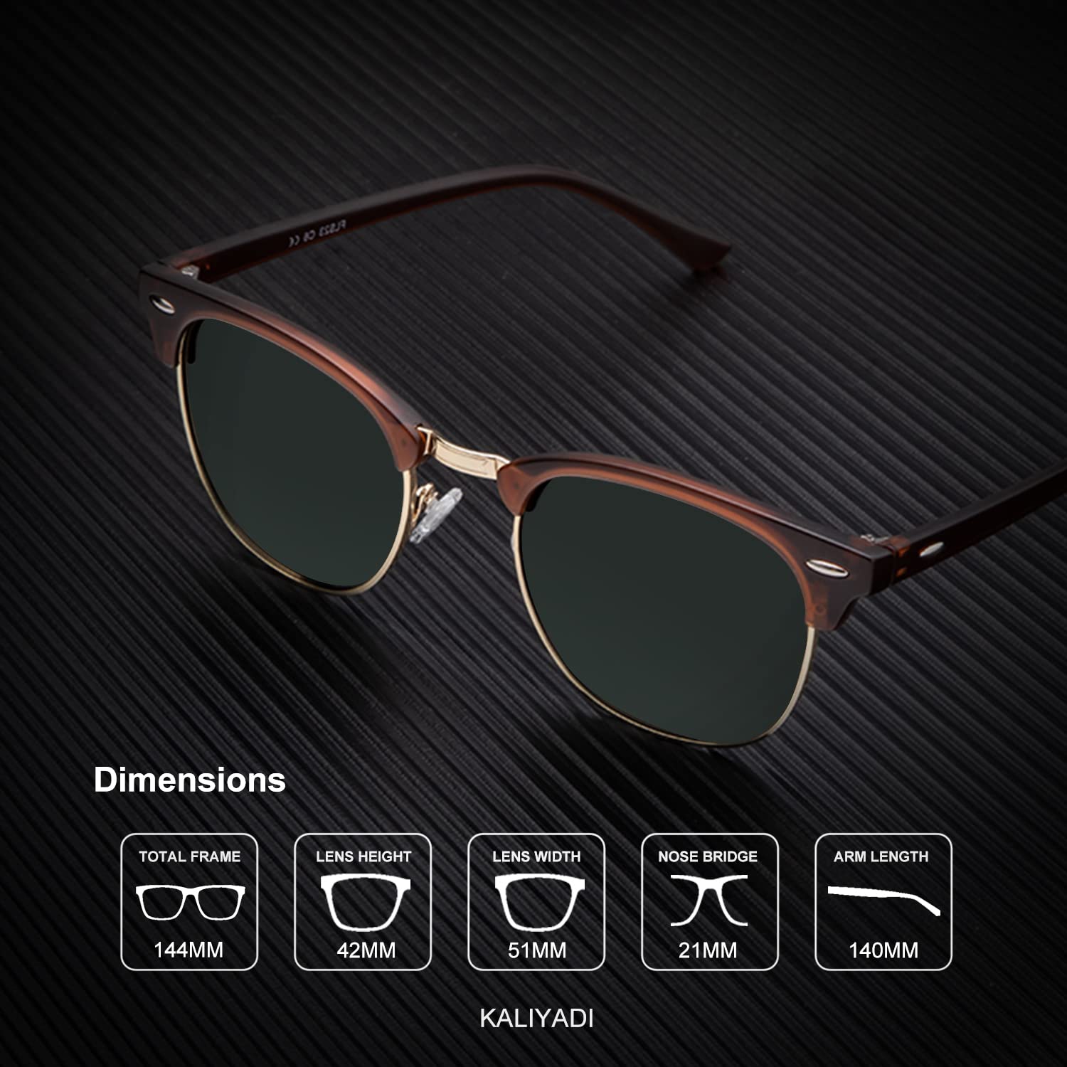 Polarized Sunglasses for Men & Women - UV Protection, Semi-Rimless Frame, Lightweight Driving Shades - Perfect for Outdoor Sports, Beach, and Road Trips