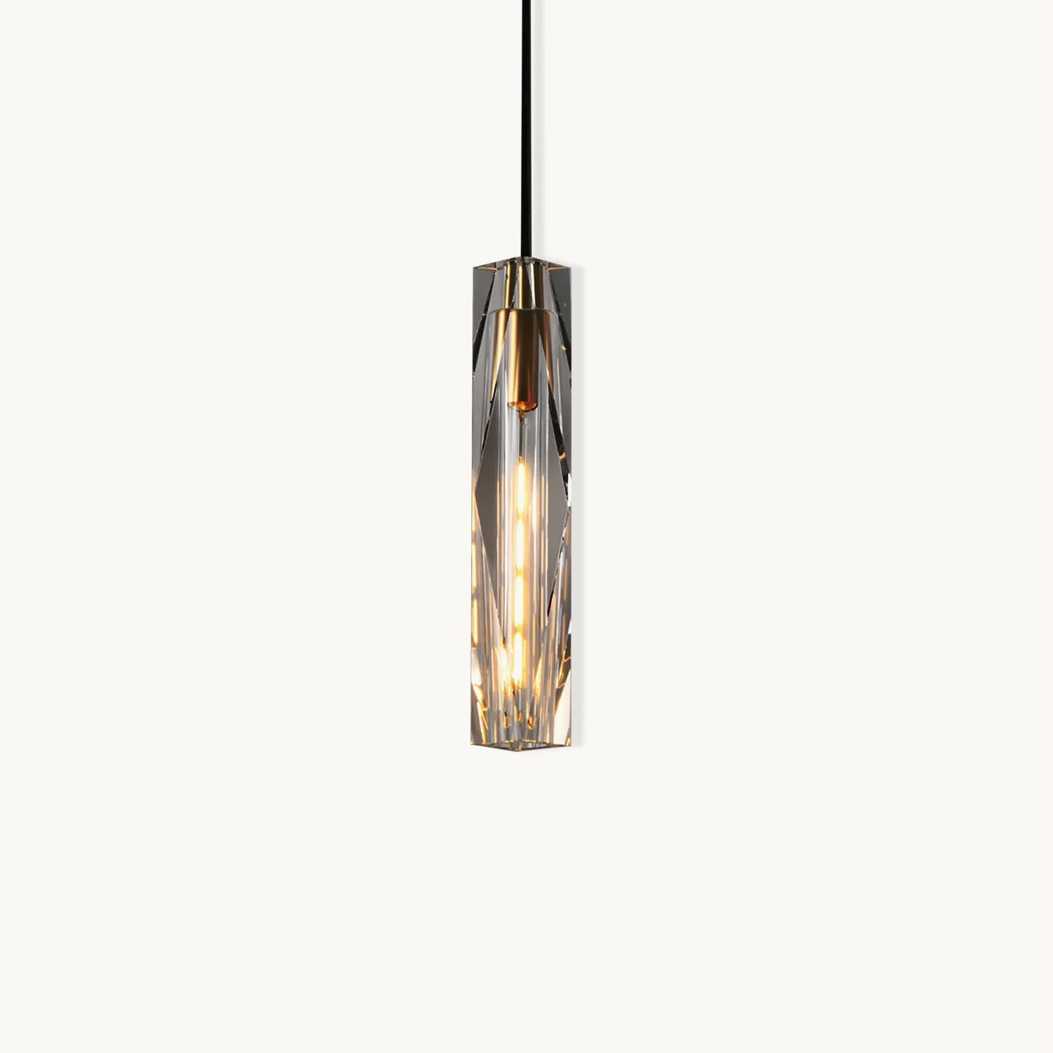 Handmade Crystal Copper Pendant Light - Vintage Industrial Chandelier for Dining Room, Kitchen Island & Bedroom Decor