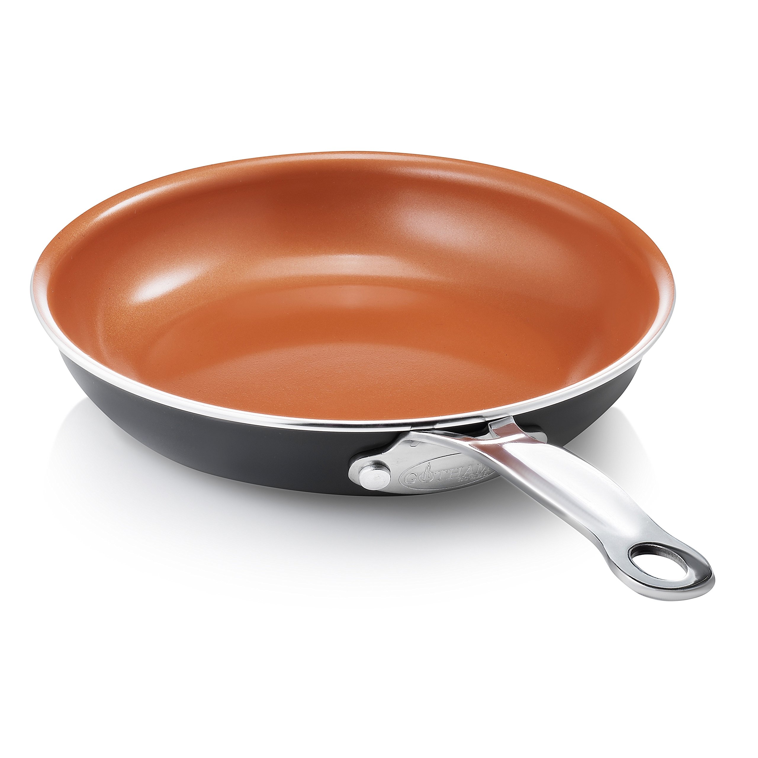 Gotham Steel 10-Piece Nonstick Cookware Set - Brown | Premium Ceramic Coating for Healthy Cooking | Perfect for Frying, Sautéing & Baking