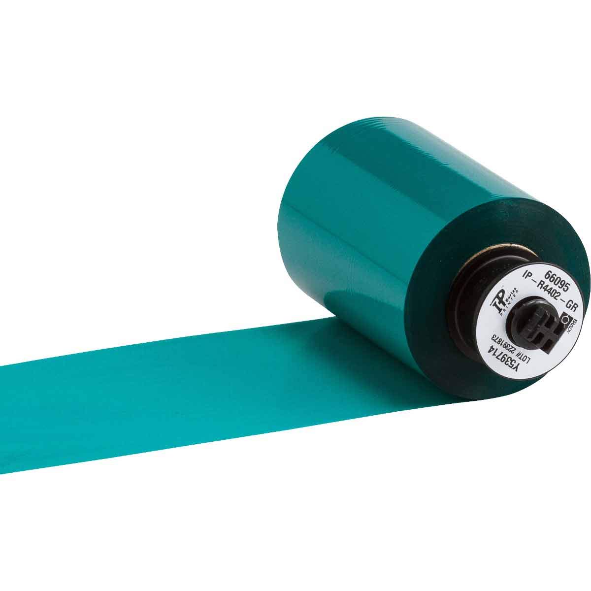 Brady IP-R4402-GR 4400 Series Thermal Transfer Printer Ribbon - Compatible with Brady Printers, Green Ink, 3.270 x 984 Feet - Ideal for Industrial Labeling, Warehouse Barcodes & Asset Tracking